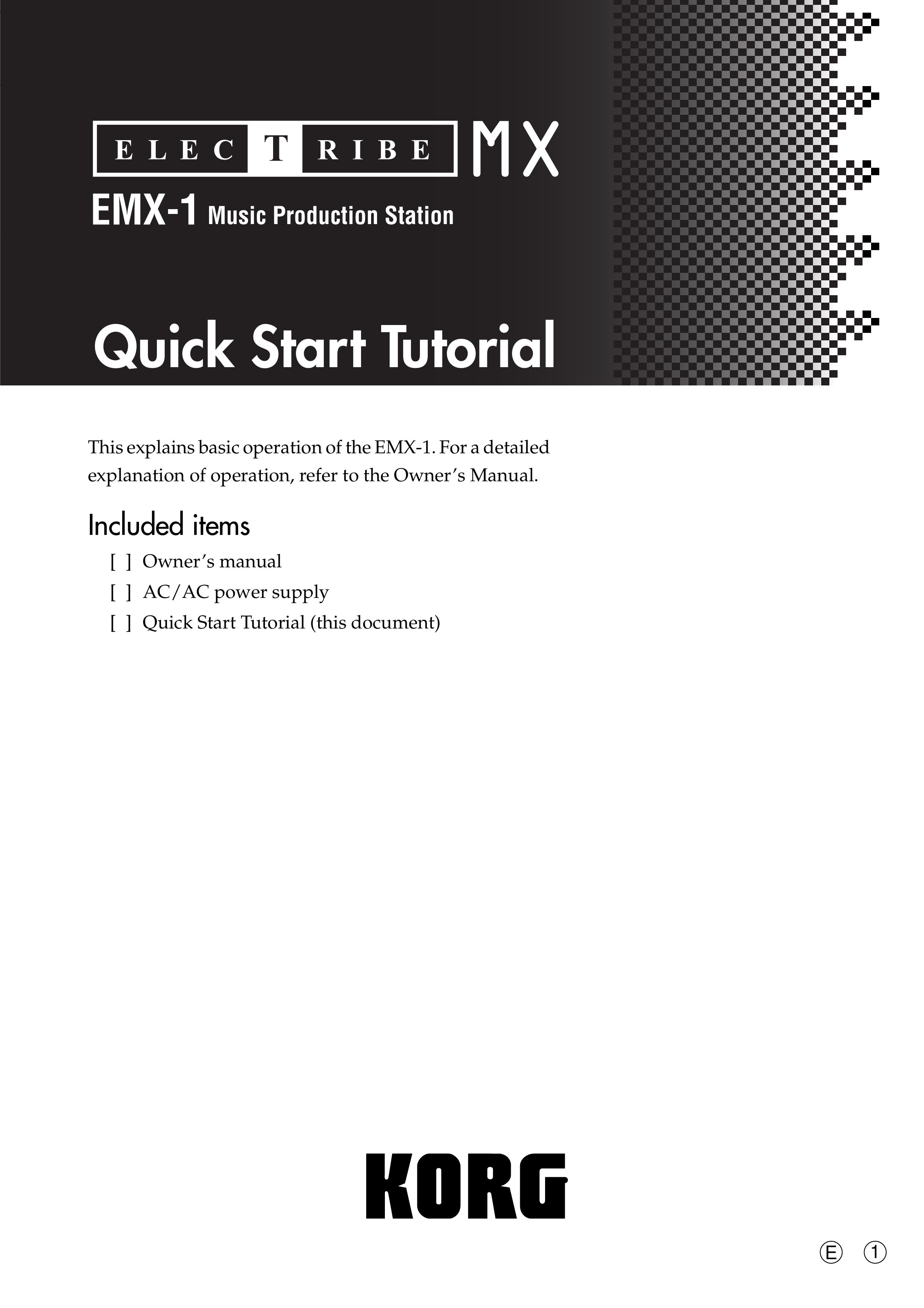 Korg EMX-1 DJ Equipment User Manual
