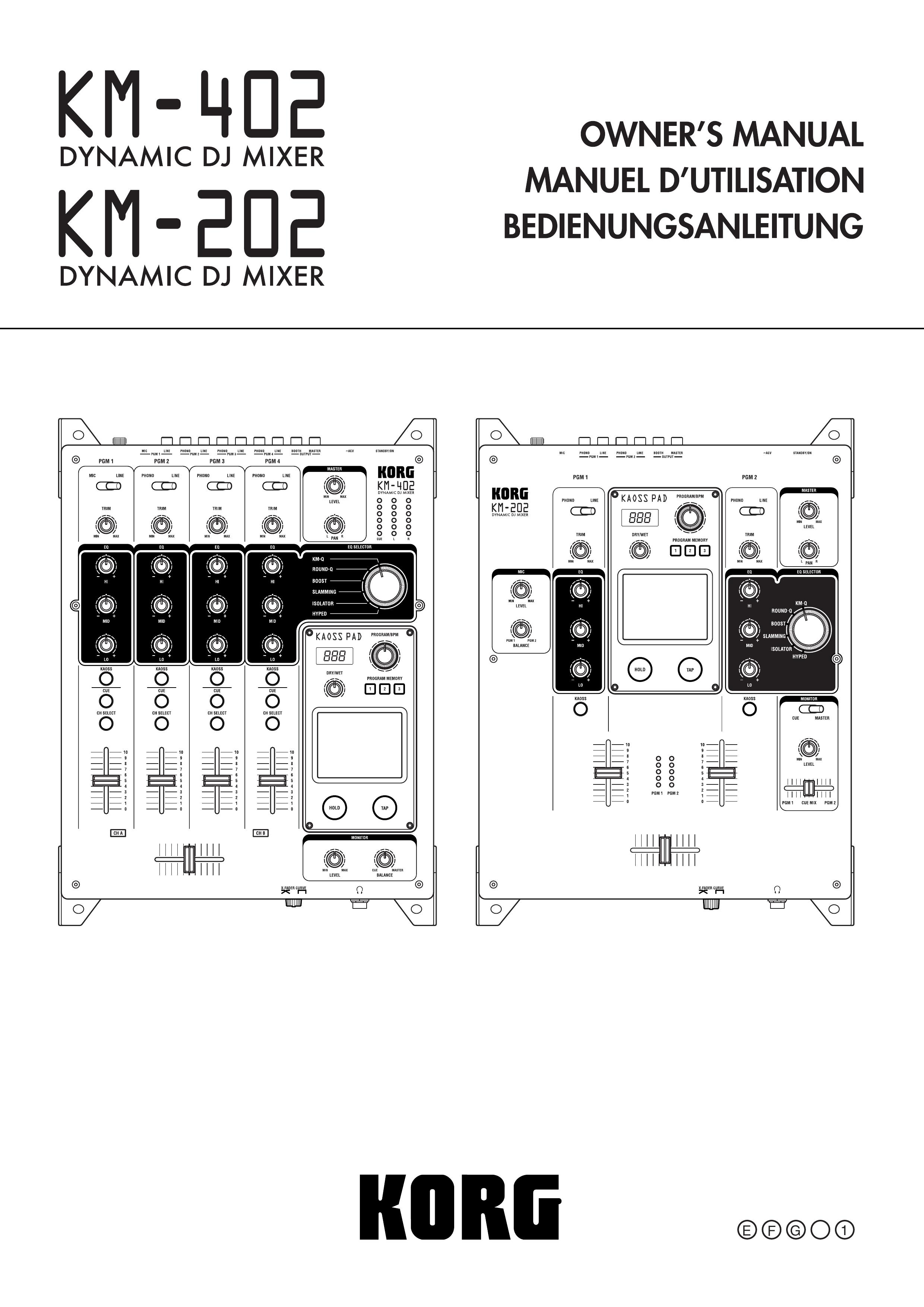 Korg KM-402 DJ Equipment User Manual