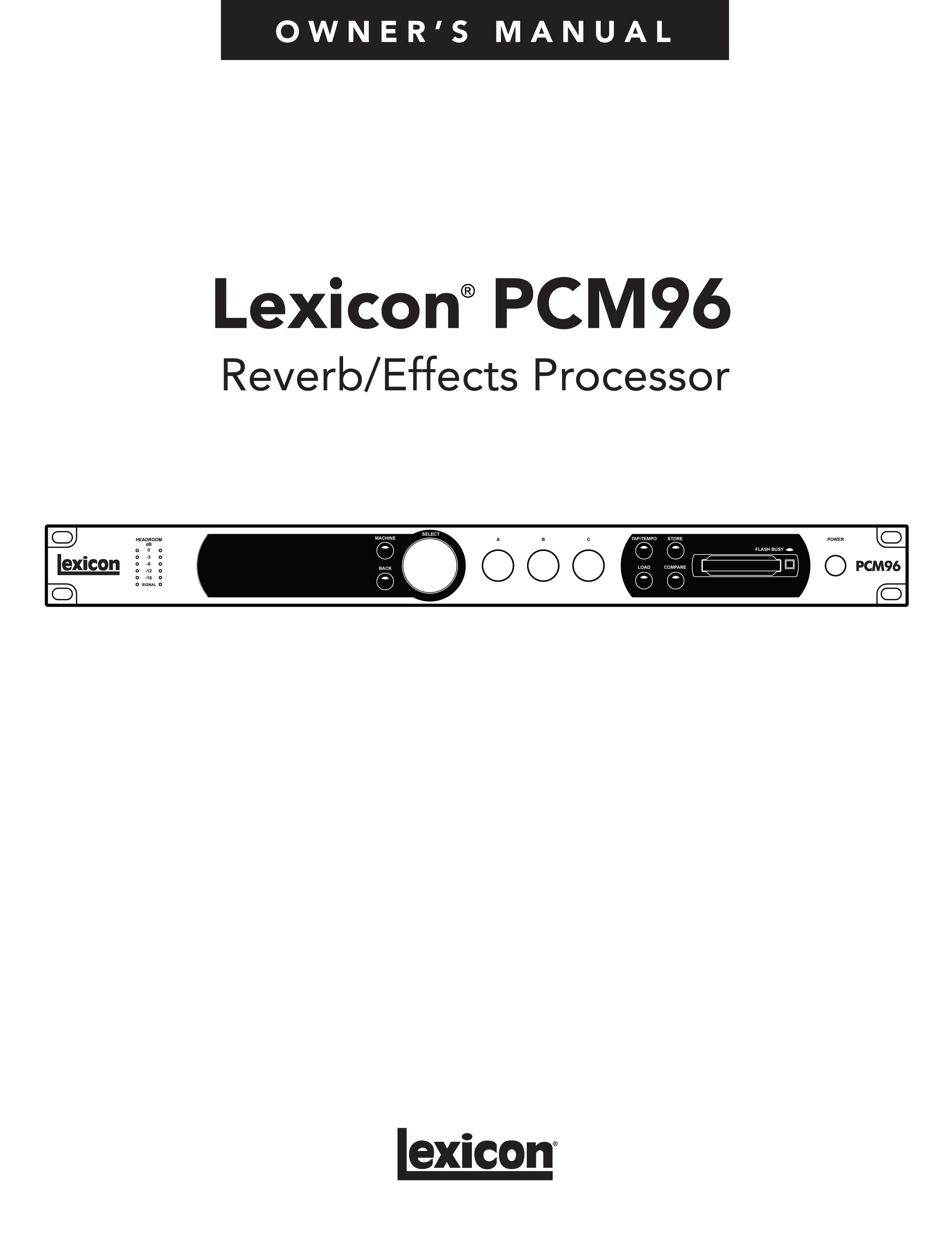 Lexicon PCM96 DJ Equipment User Manual