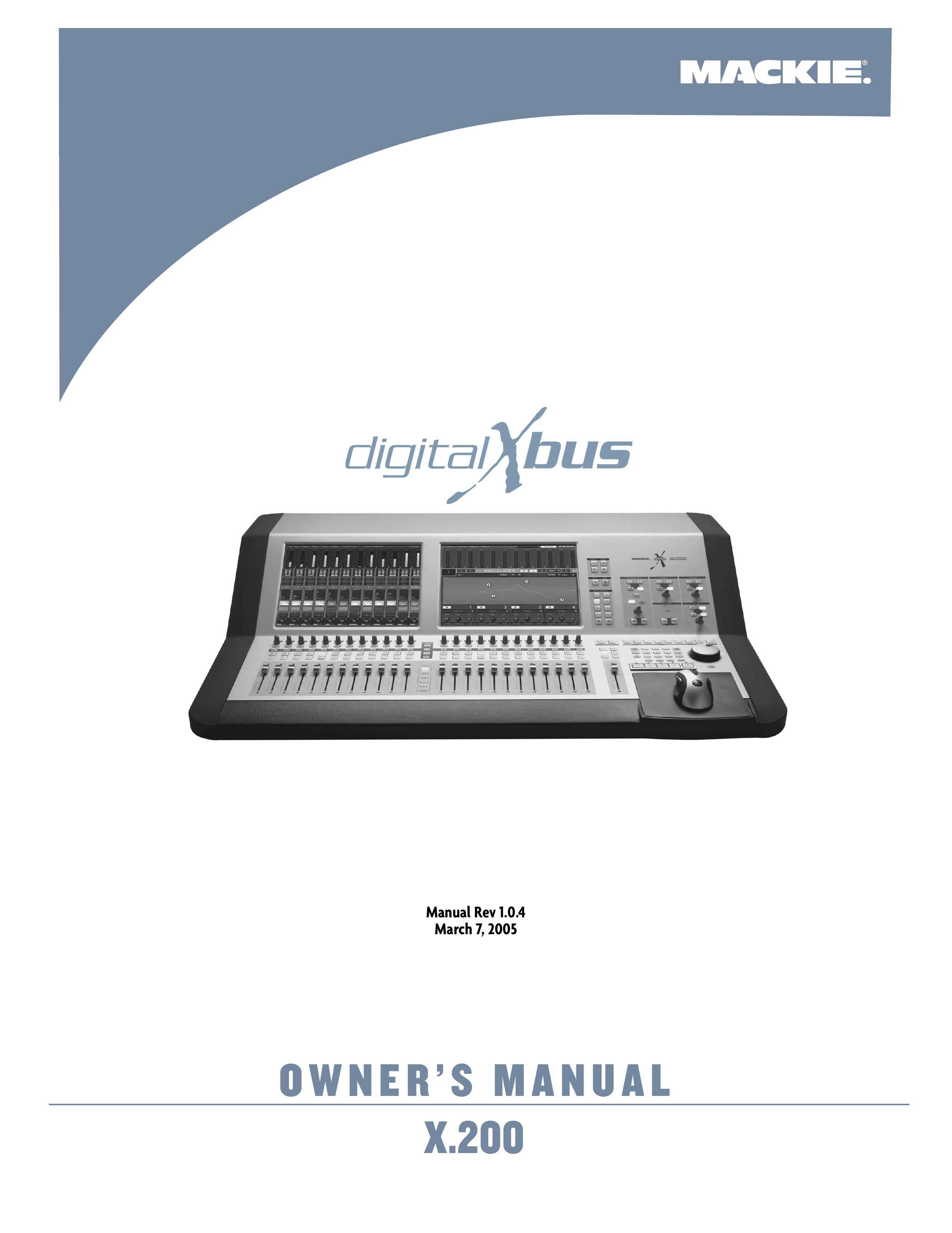 Mackie X.200 DJ Equipment User Manual