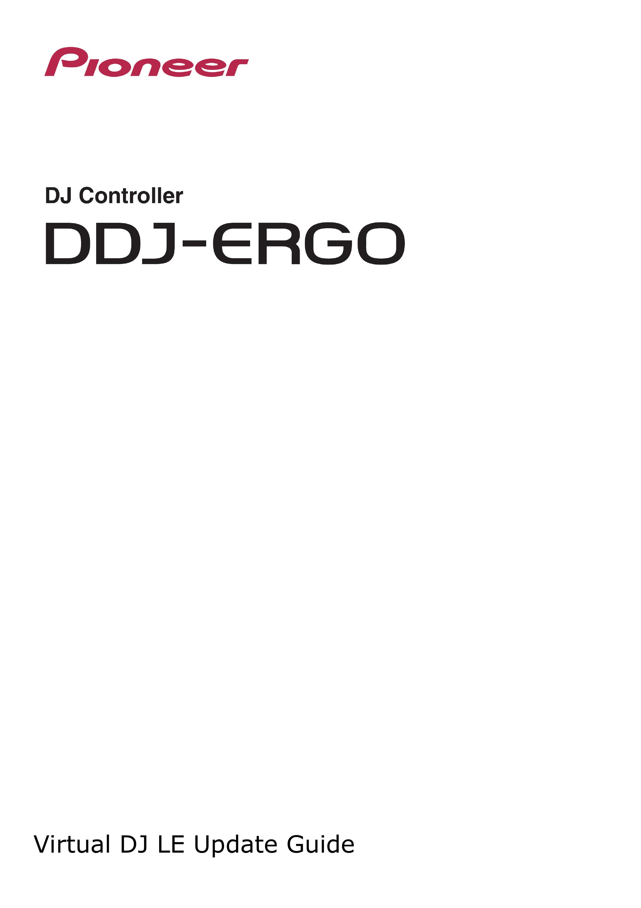 Pioneer DDJ-ERGO DJ Equipment User Manual