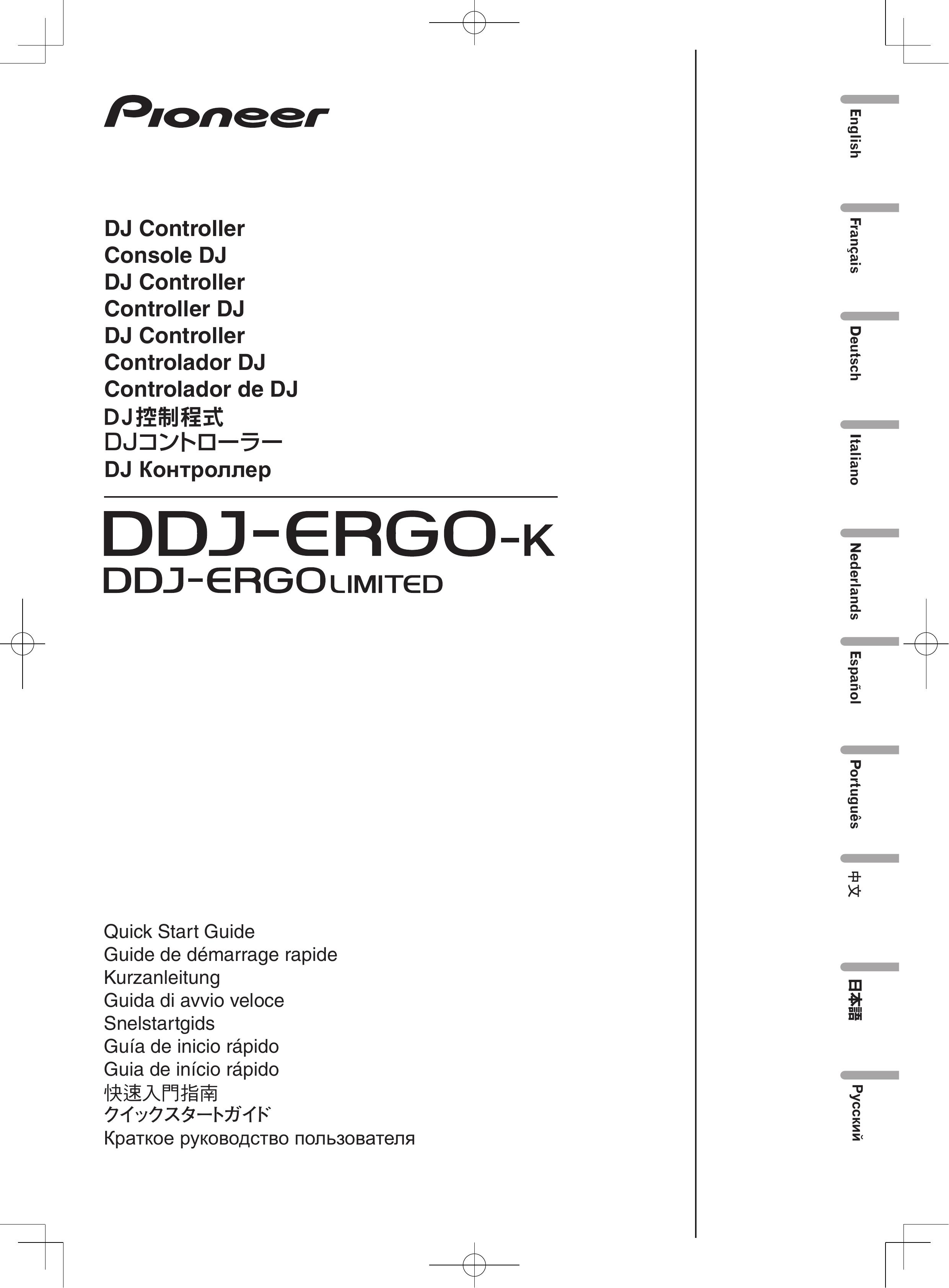 Pioneer DDJ-ERGO-K DJ Equipment User Manual