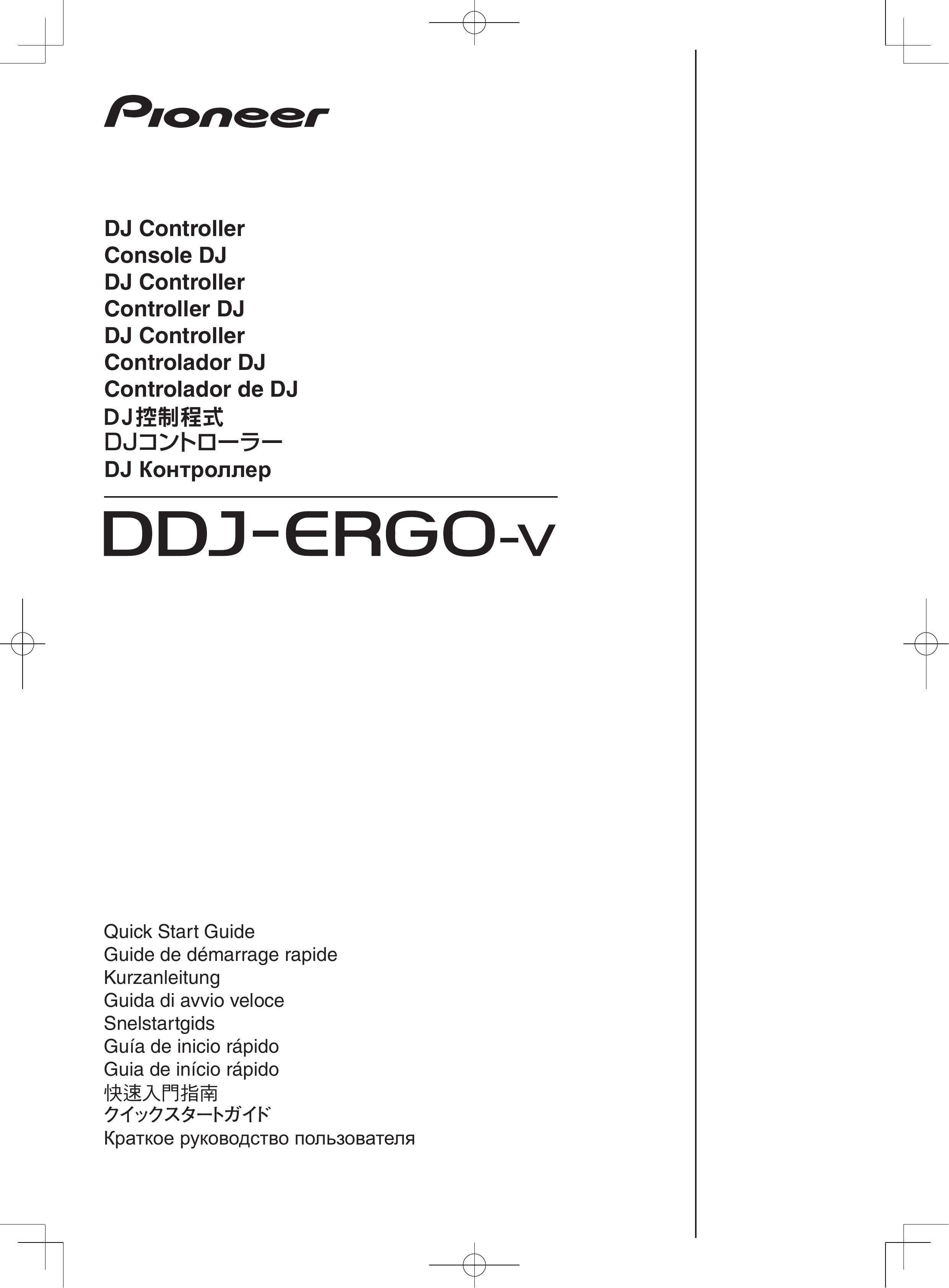 Pioneer DDJ-ERGO-V DJ Equipment User Manual