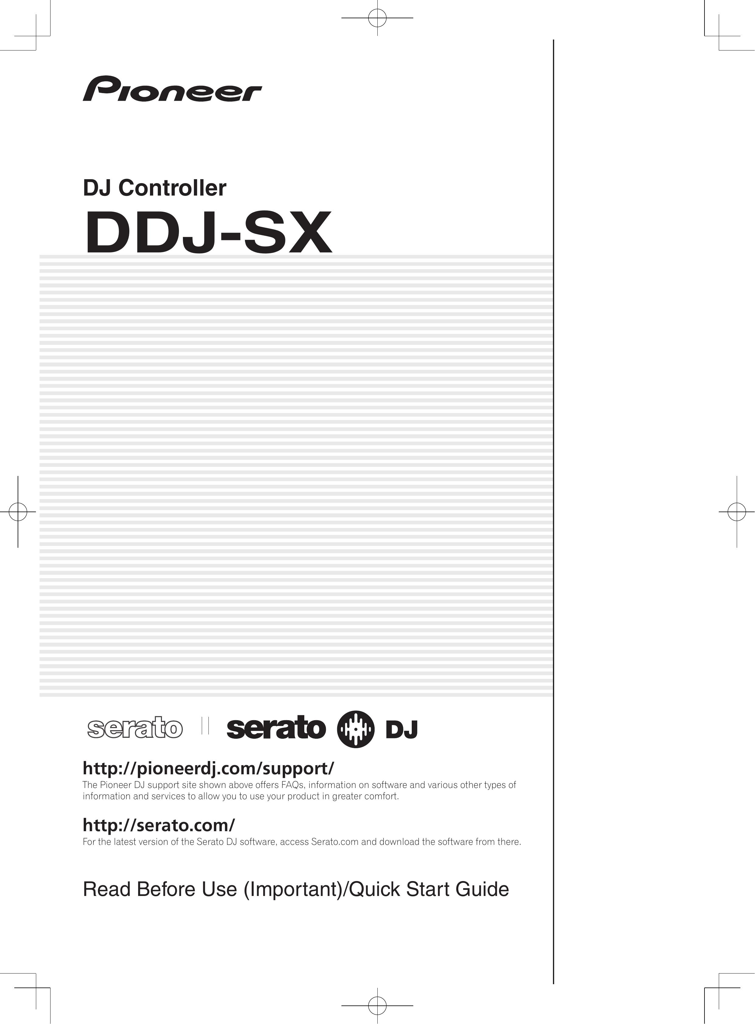 Pioneer DDJ-SX DJ Equipment User Manual