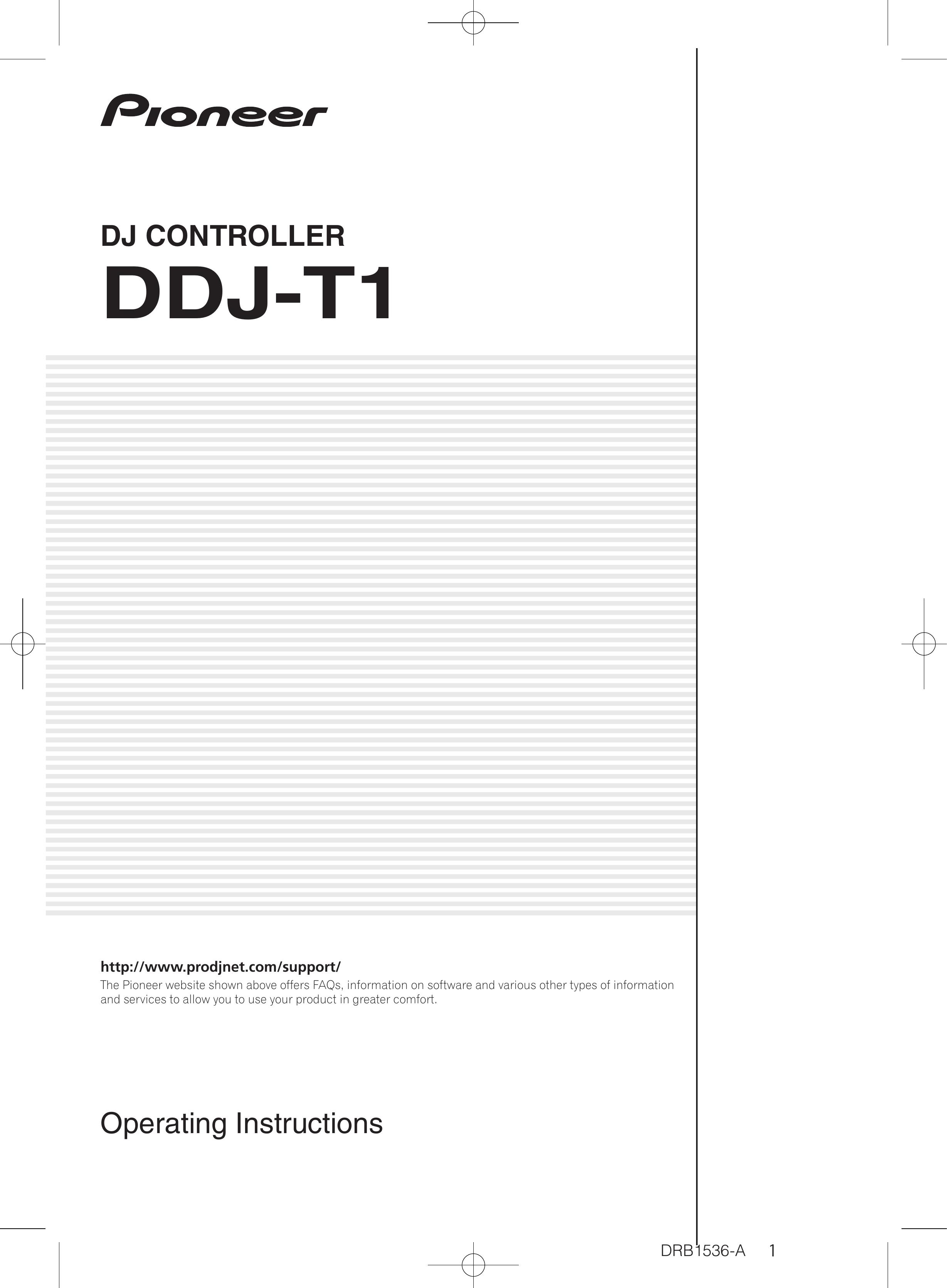 Pioneer DDJ-T1 DJ Equipment User Manual