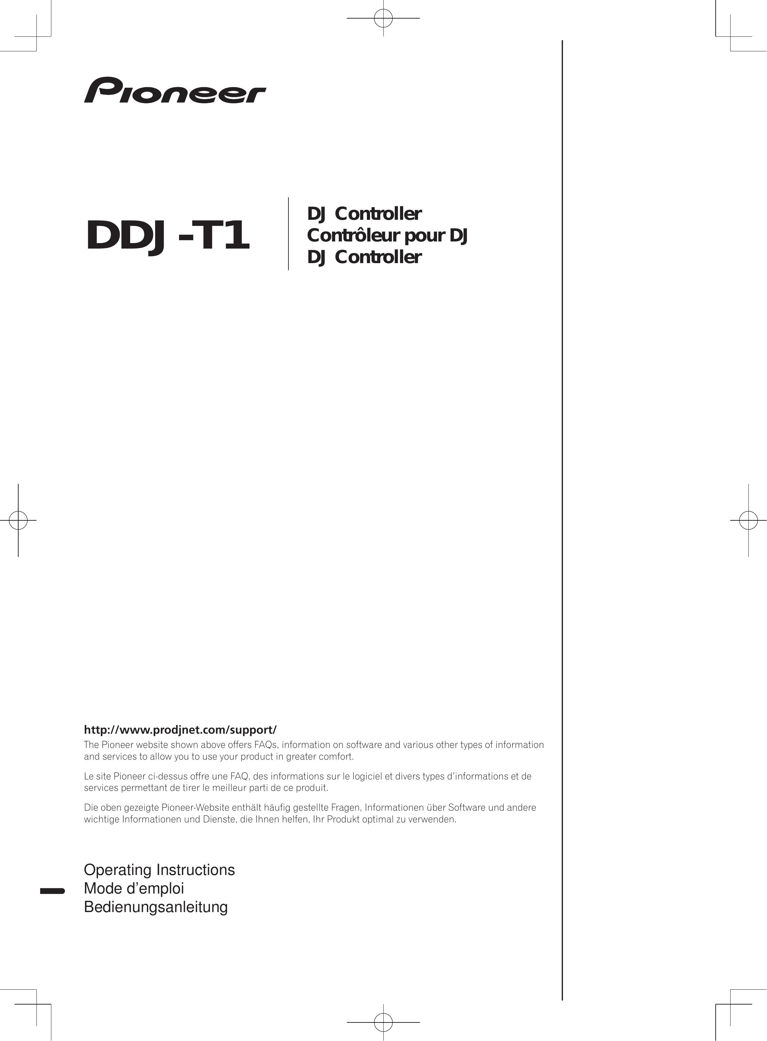 Pioneer DDJ-T1 DJ Equipment User Manual