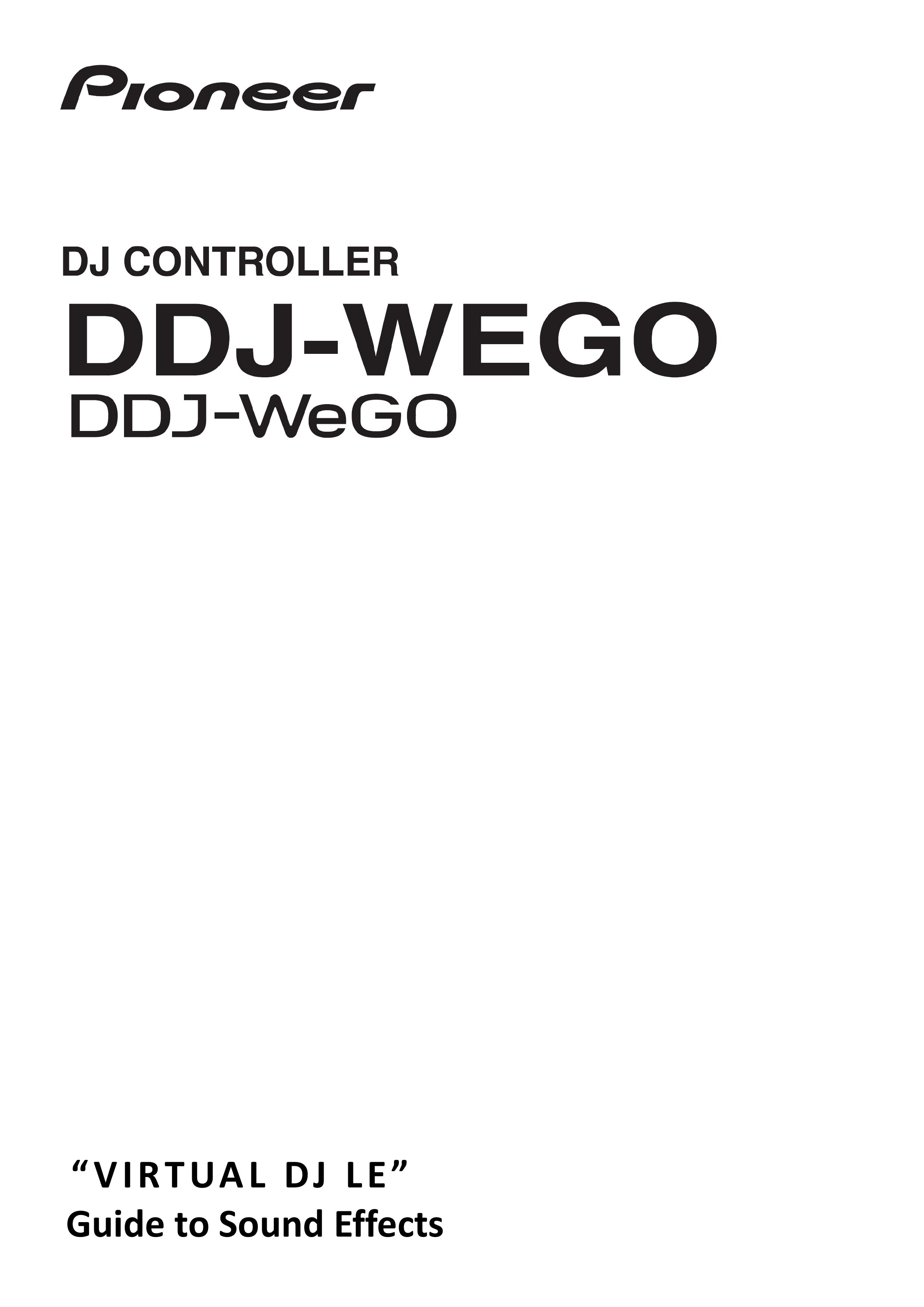 Pioneer DDJWEGO DJ Equipment User Manual