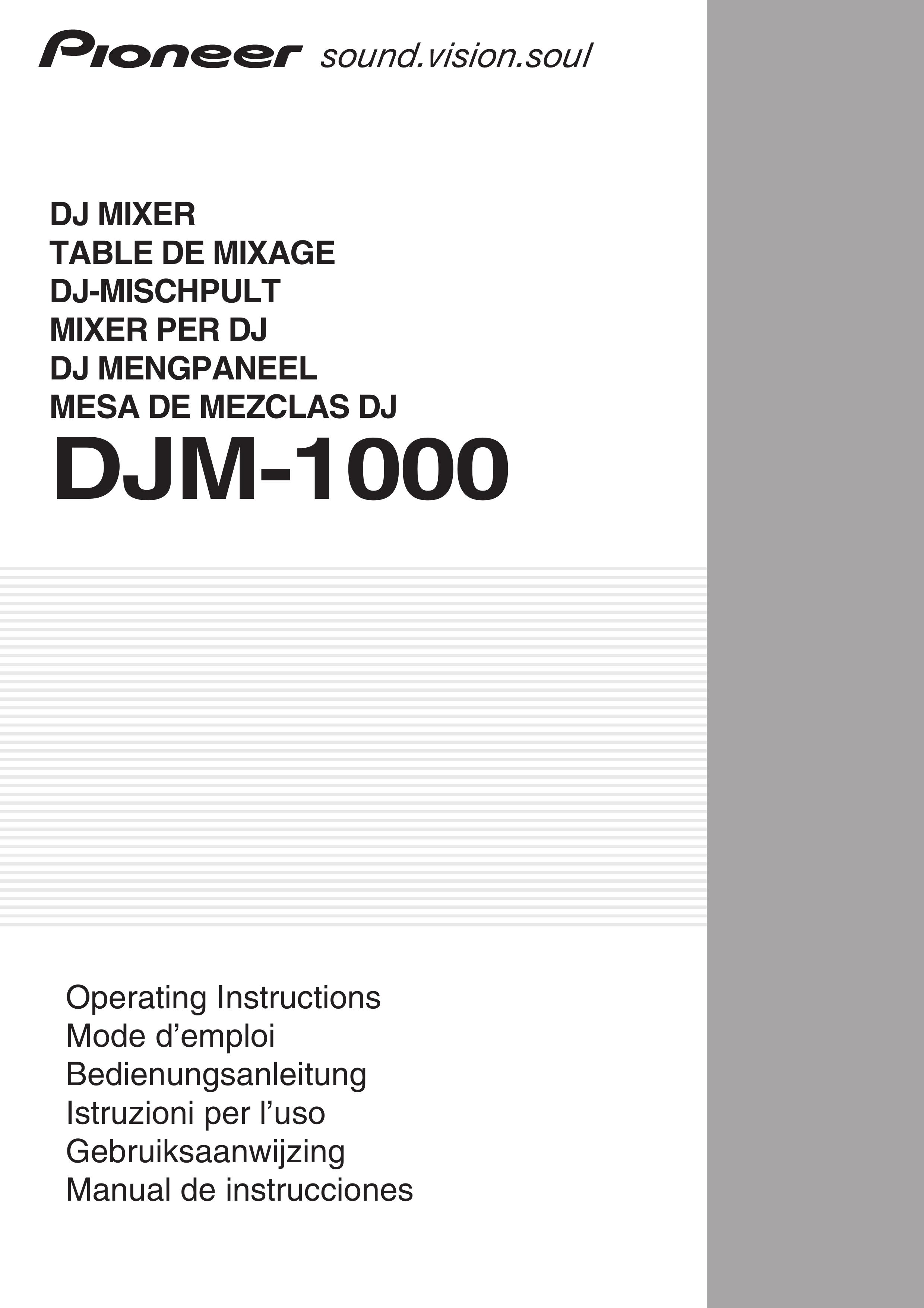 Pioneer DJM-1000 DJ Equipment User Manual