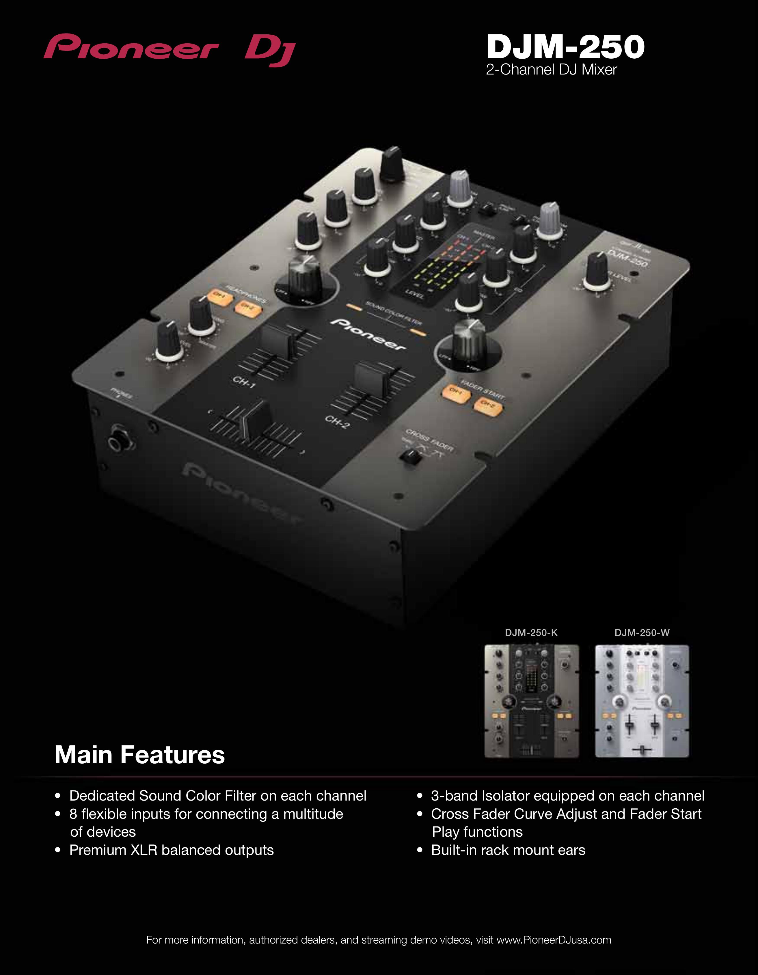 Pioneer DJM-250 DJ Equipment User Manual
