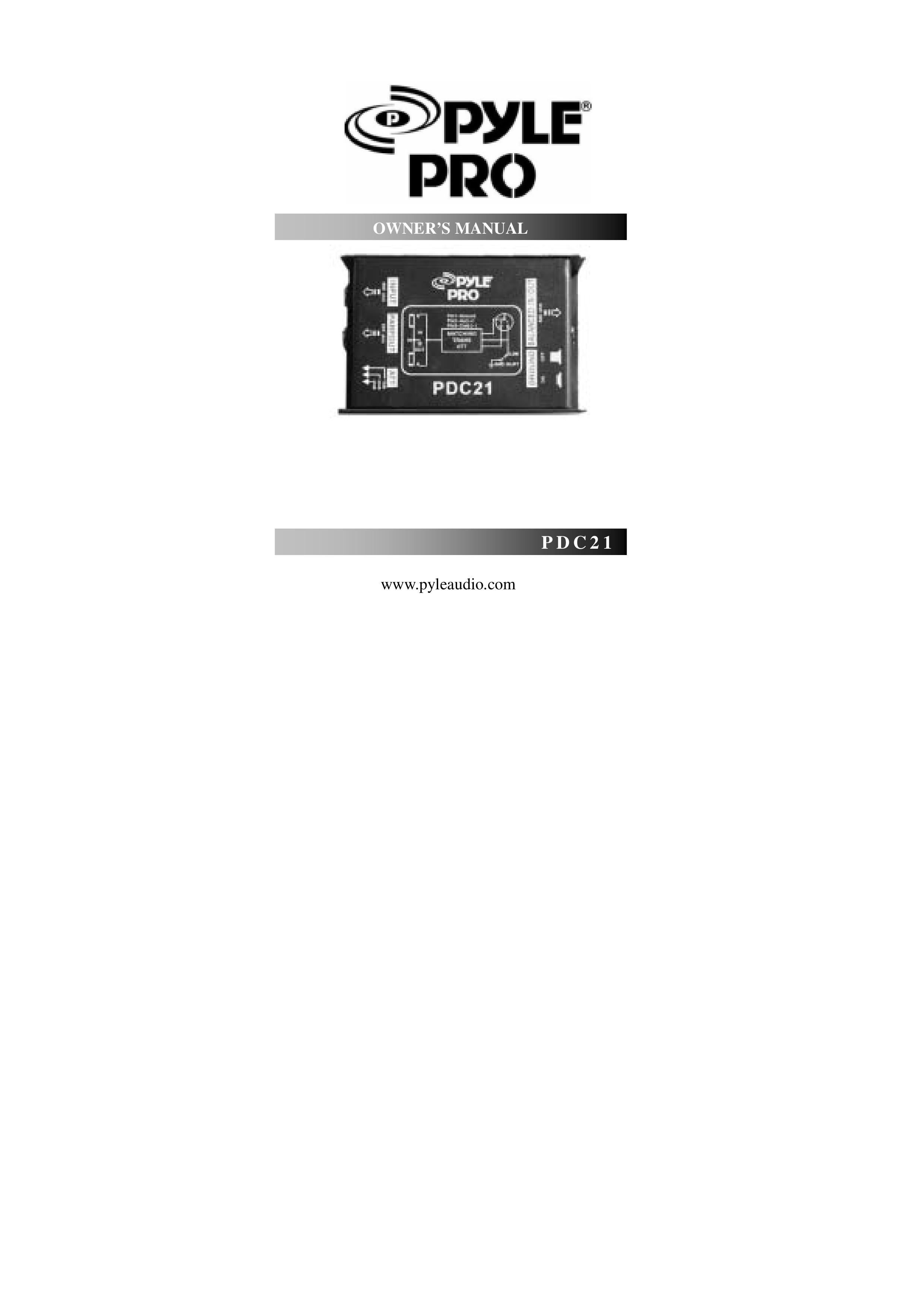 PYLE Audio PDC21 DJ Equipment User Manual