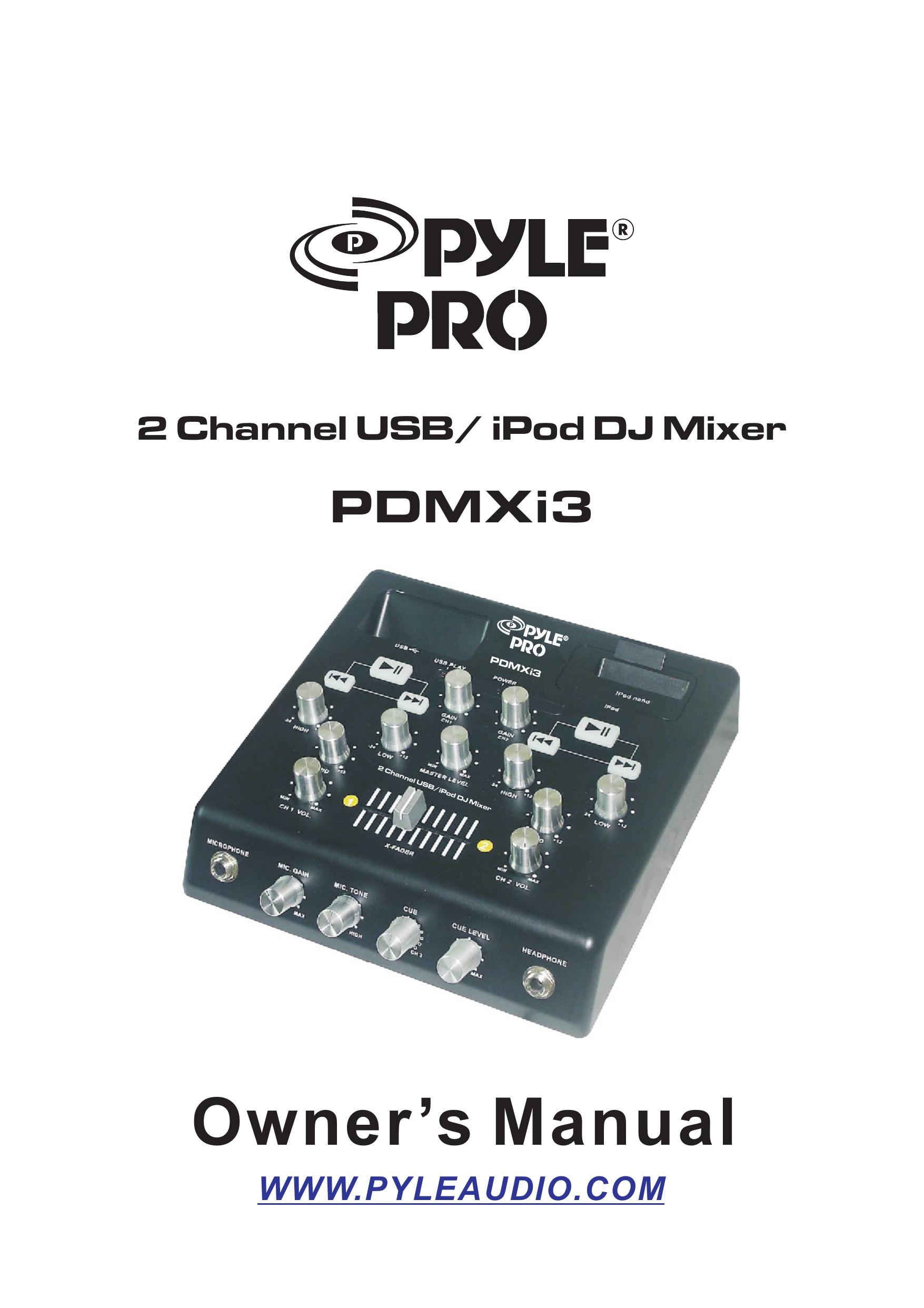 PYLE Audio PDMXi3 DJ Equipment User Manual
