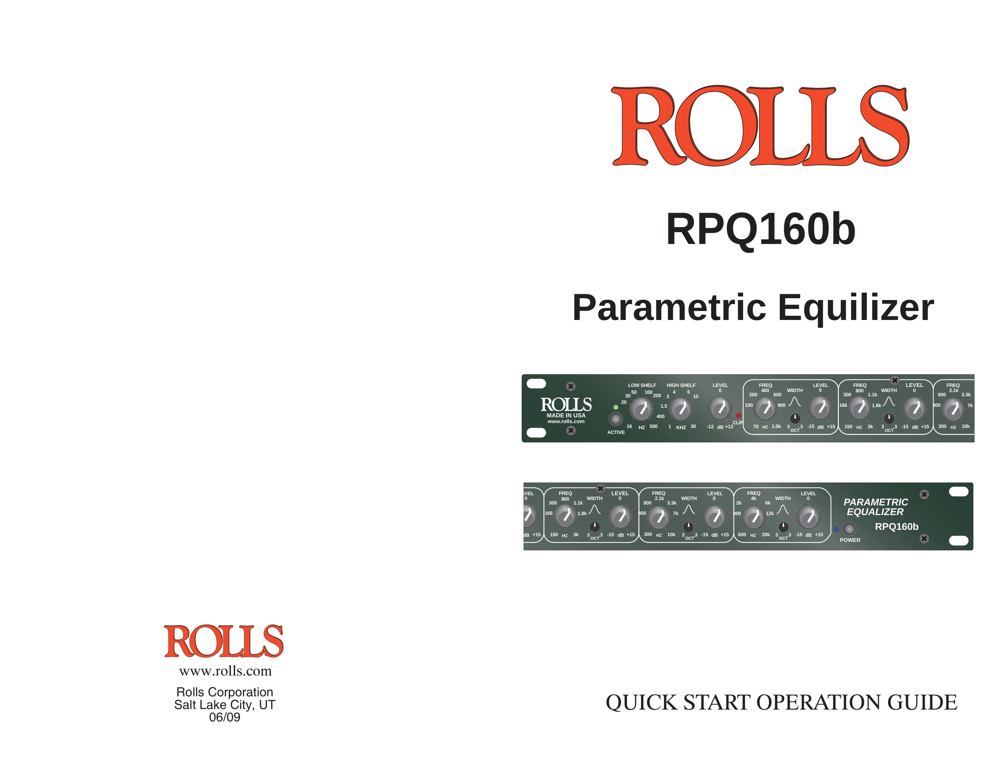 Rolls RPQ160b DJ Equipment User Manual
