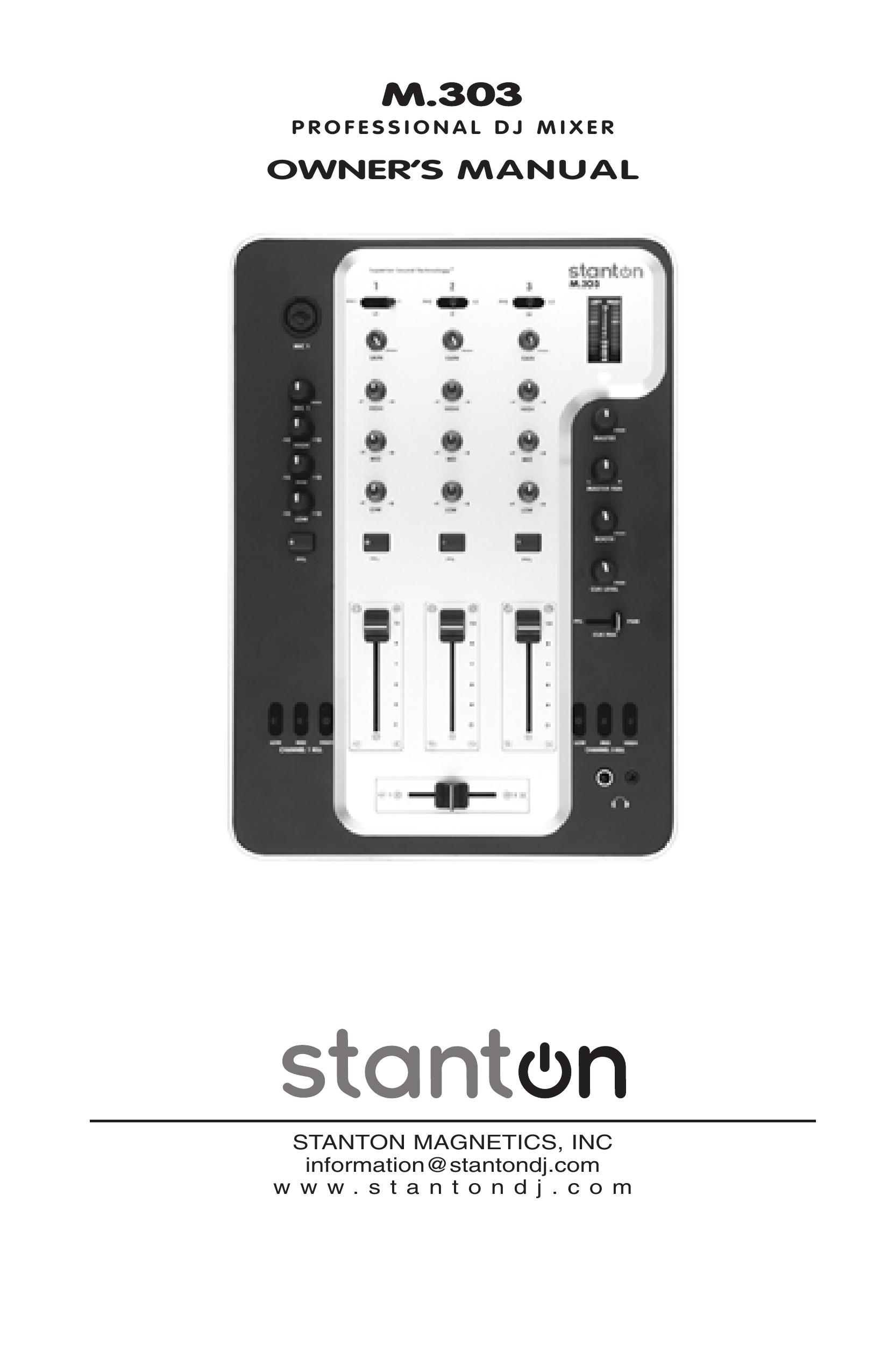 Stanton M.303 DJ Equipment User Manual