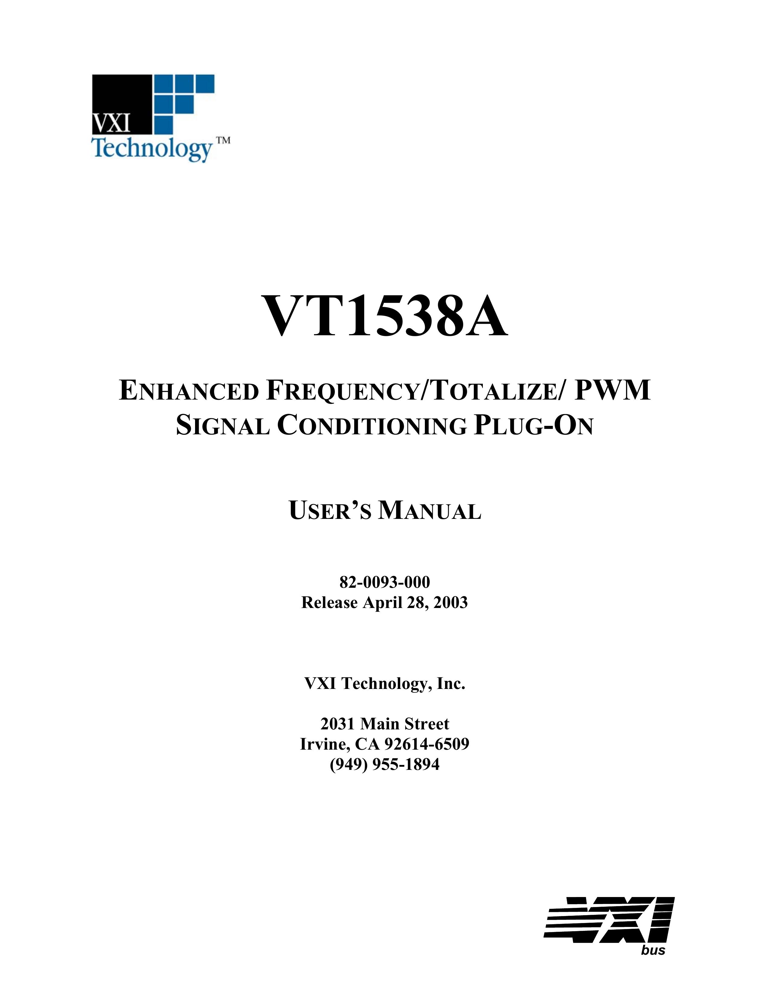 VXI VT1538A DJ Equipment User Manual