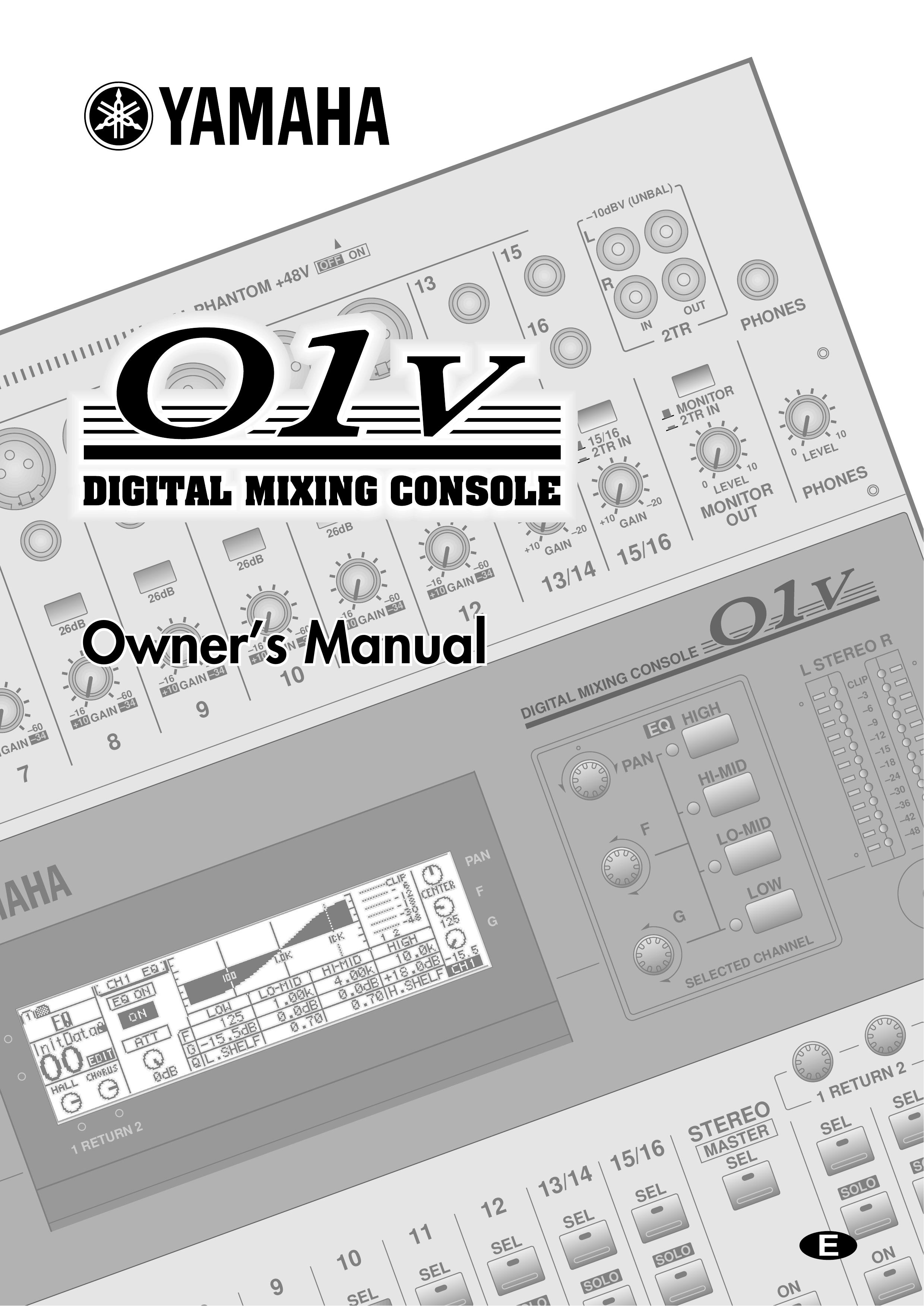 Yamaha 01v DJ Equipment User Manual