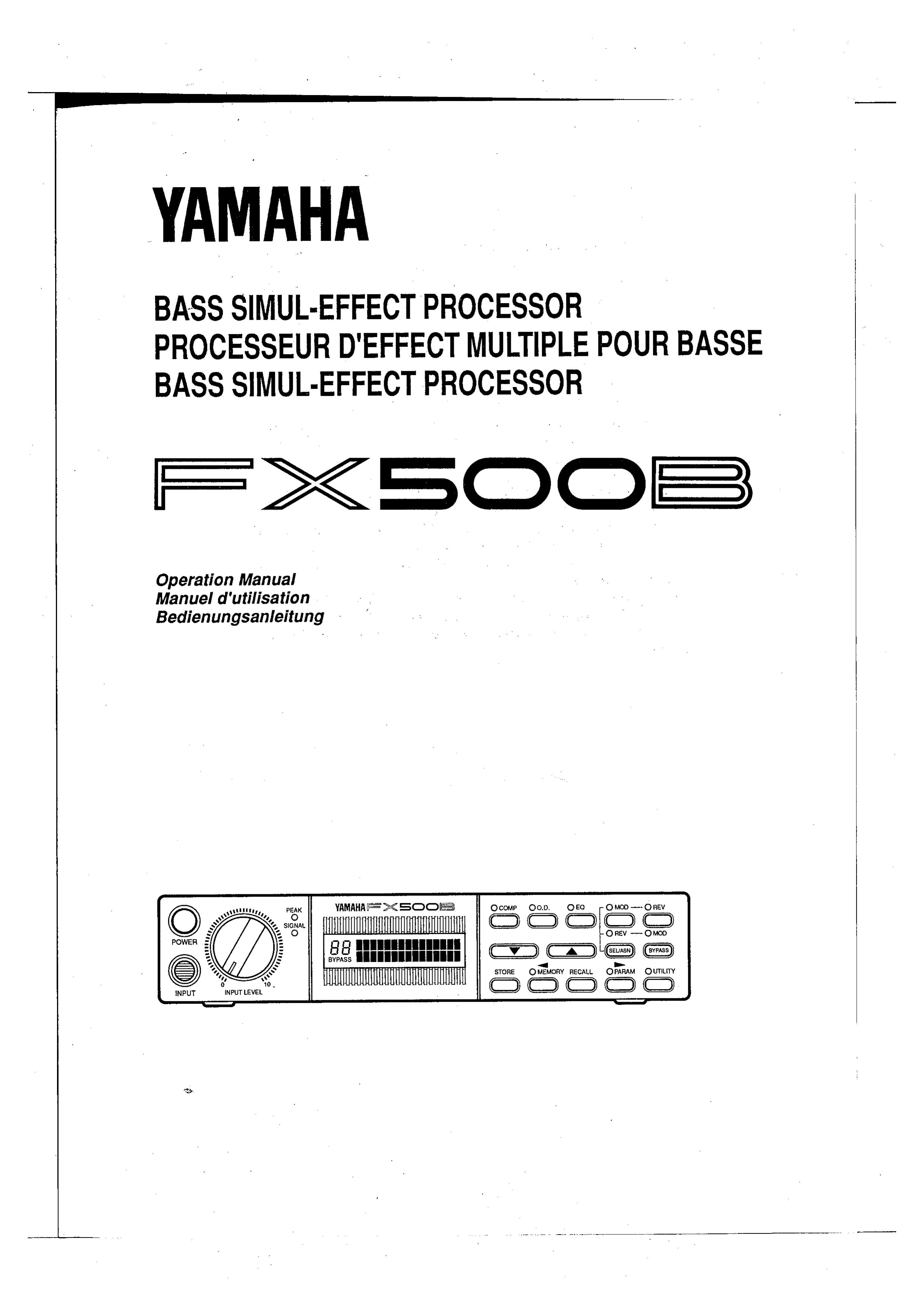 Yamaha FX500B DJ Equipment User Manual