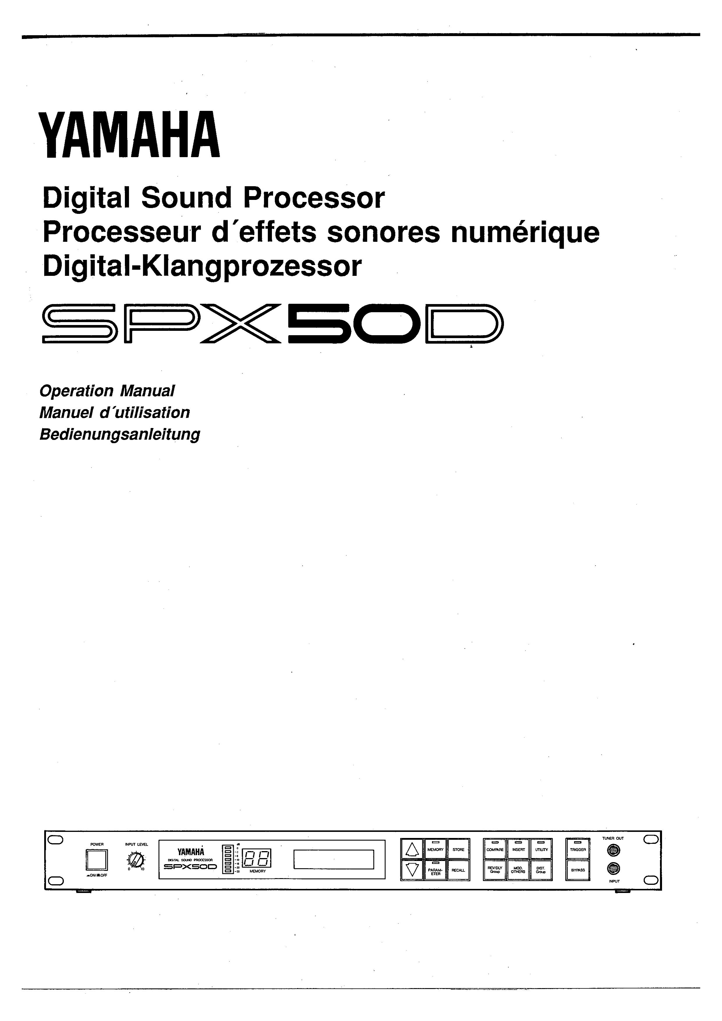 Yamaha SPX50D DJ Equipment User Manual