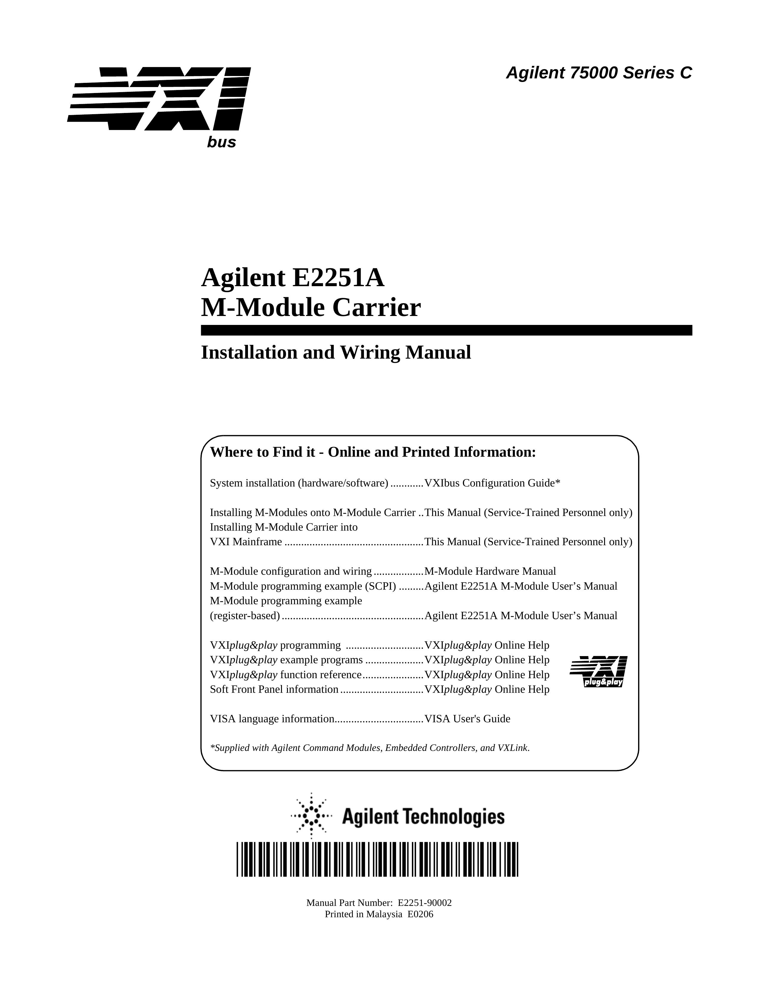 Agilent Technologies E2251A Drums User Manual