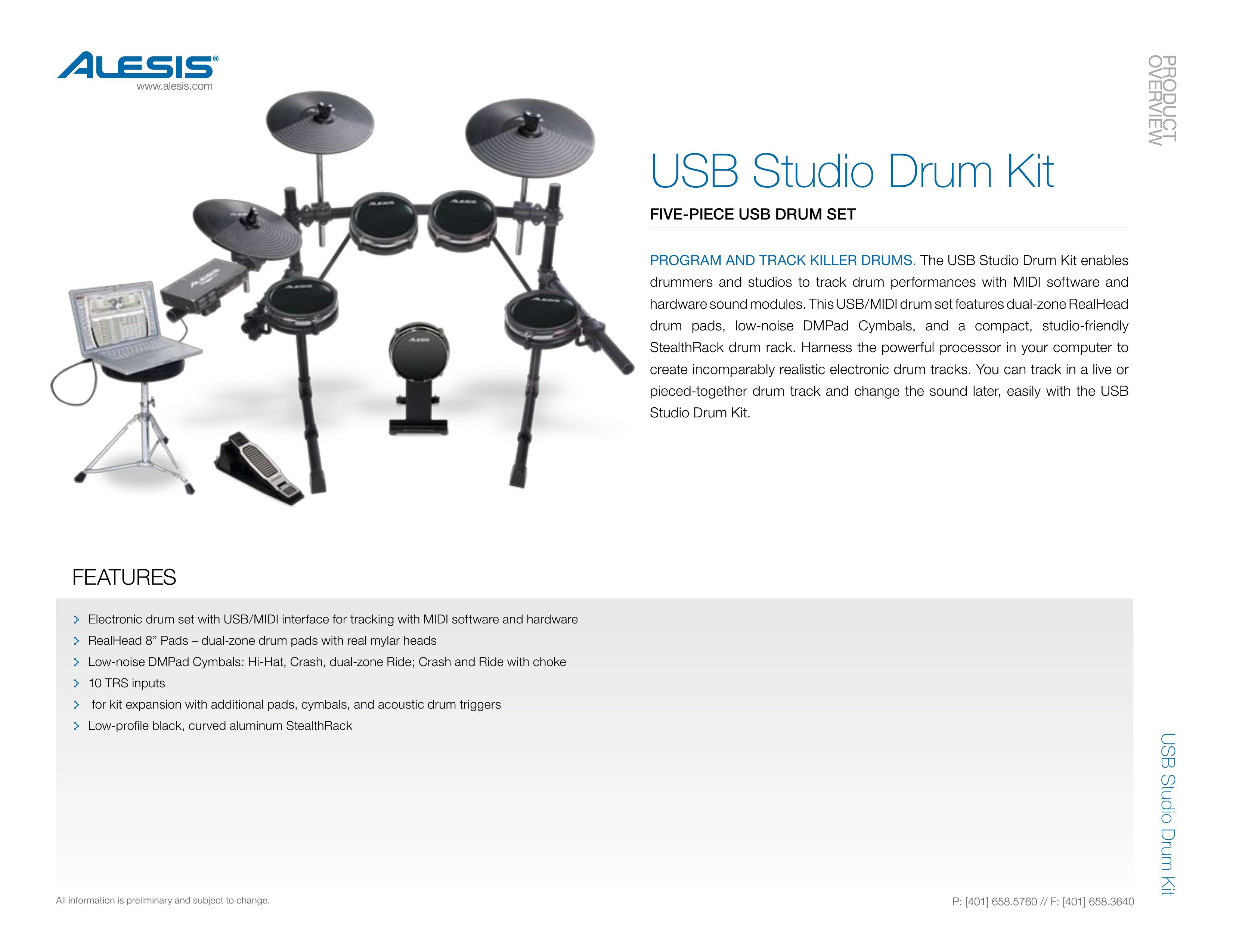 Alesis USB Studio Drum Kit Drums User Manual