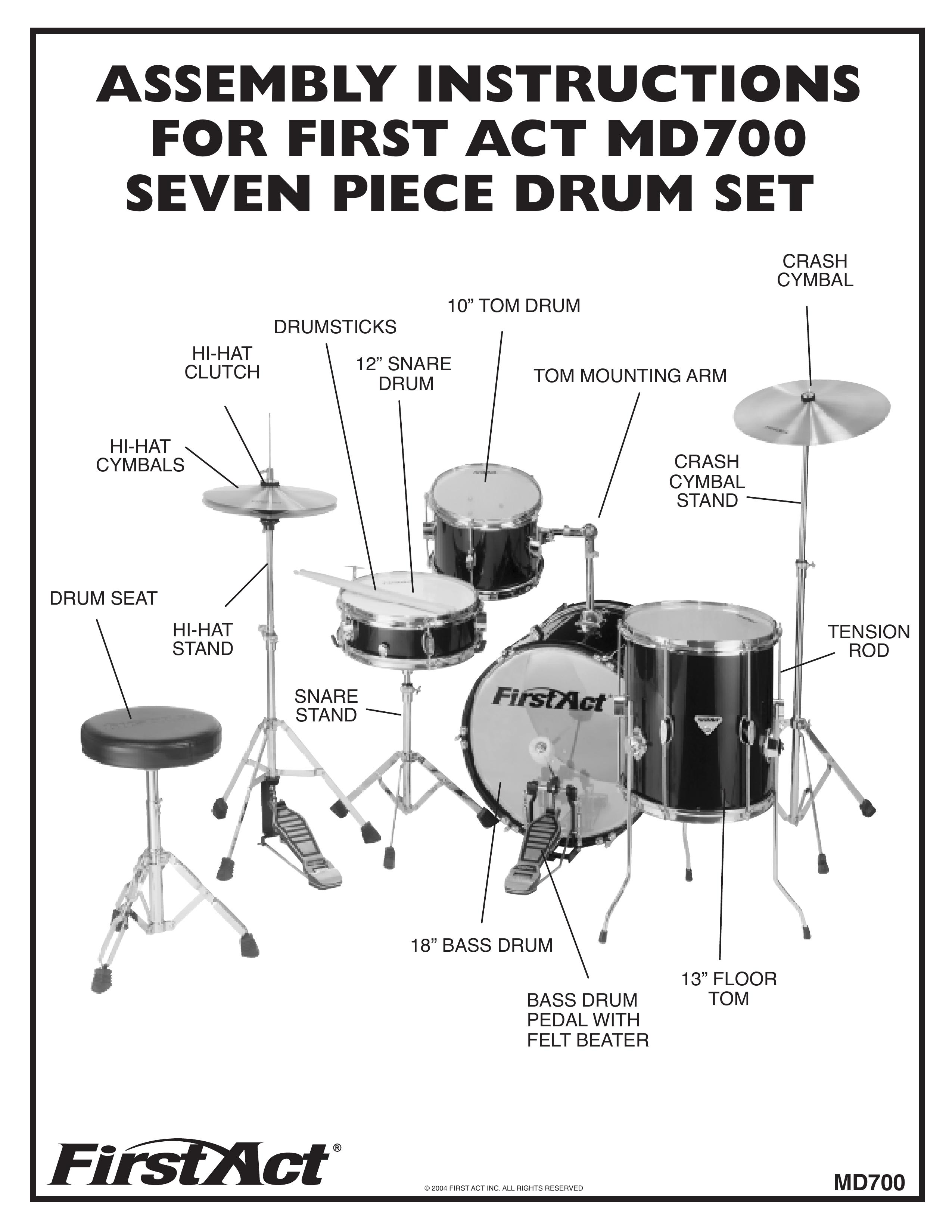 First Act MD700 Drums User Manual