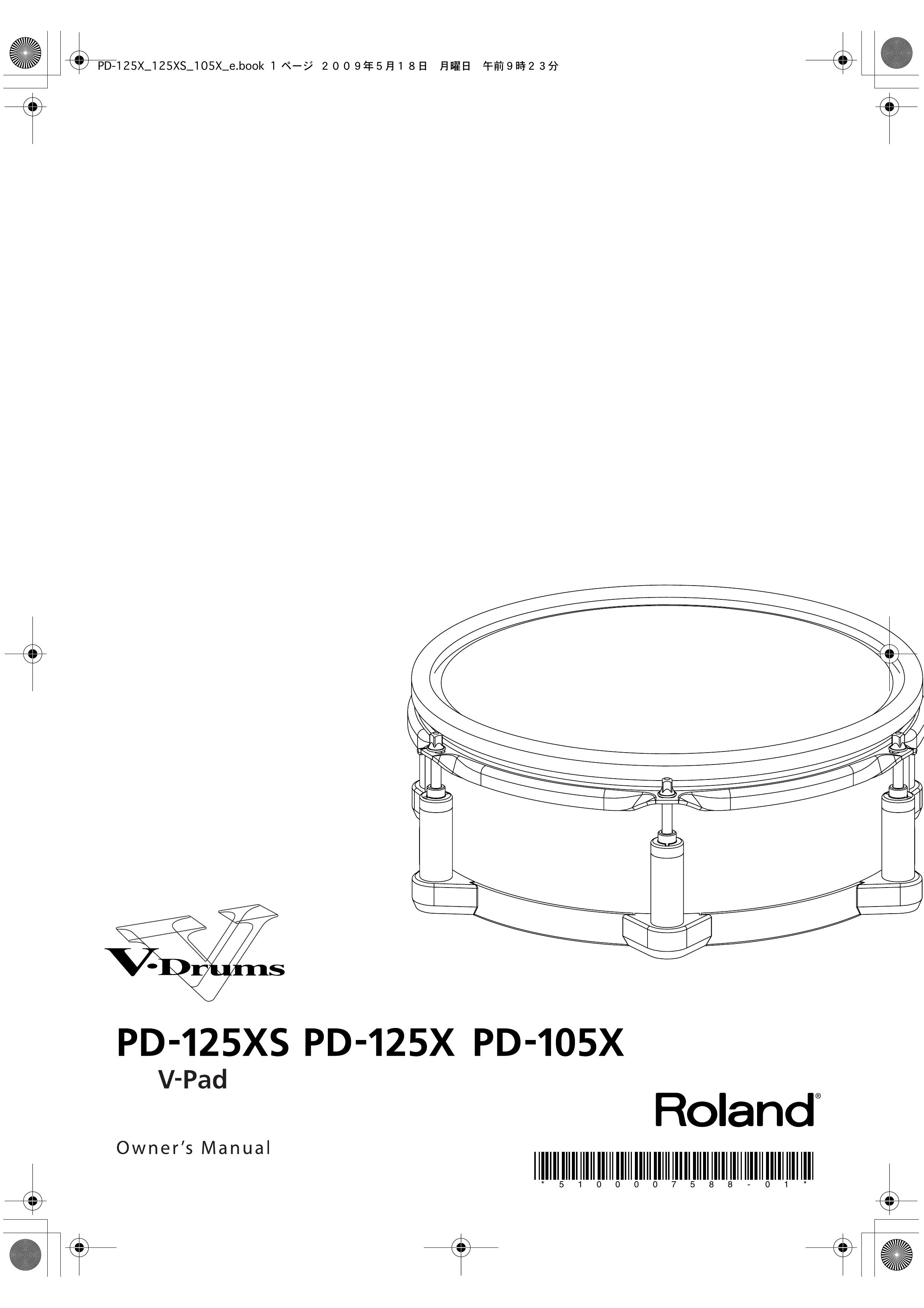 Roland PD-105X Drums User Manual