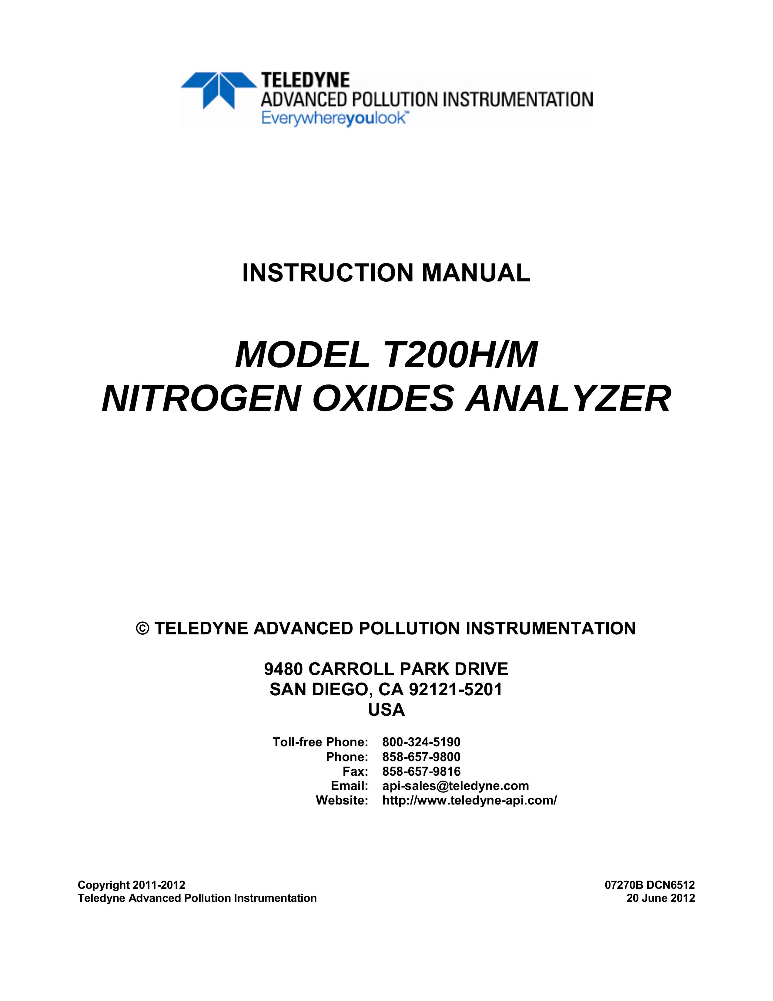 Teledyne T200H/M Drums User Manual