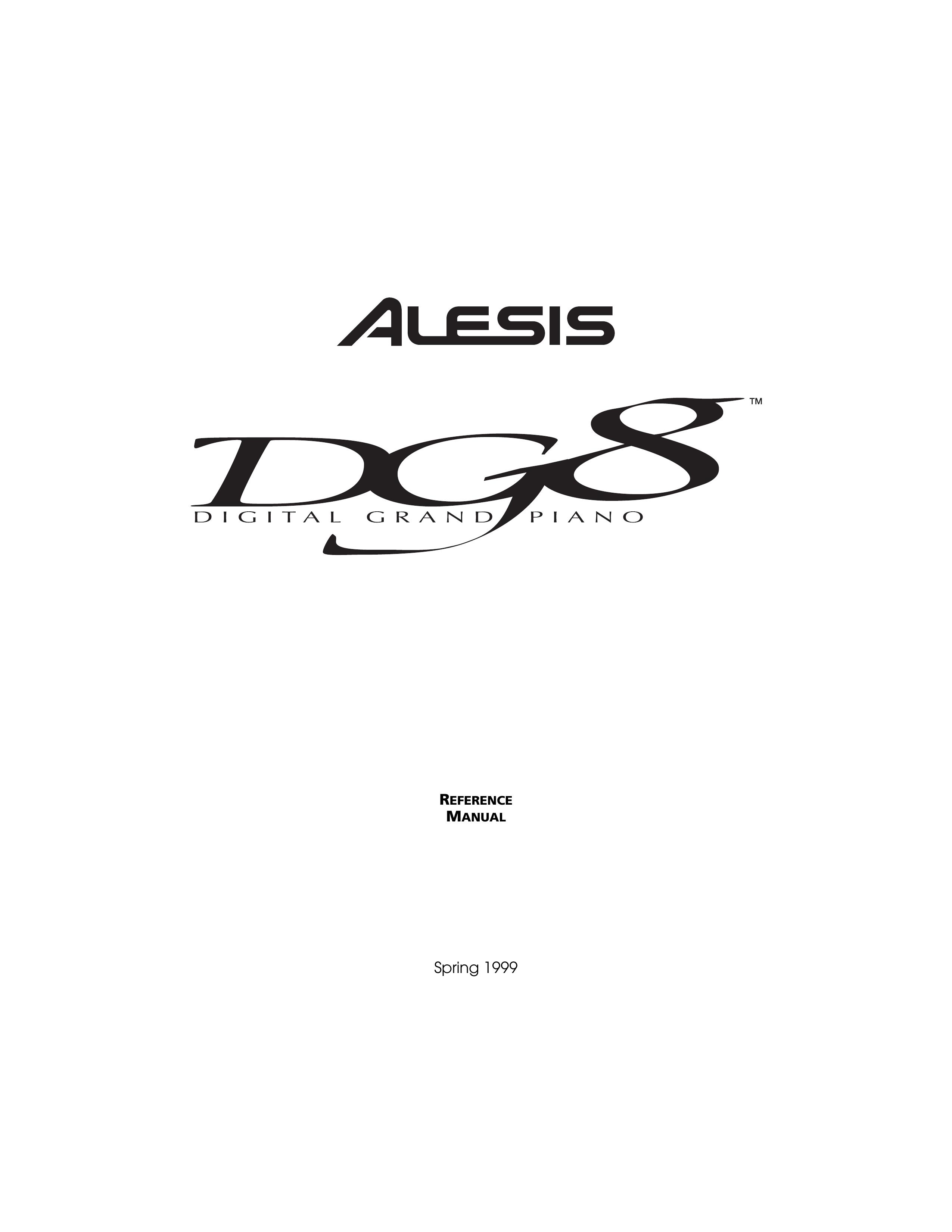 Alesis DG8 Electronic Keyboard User Manual