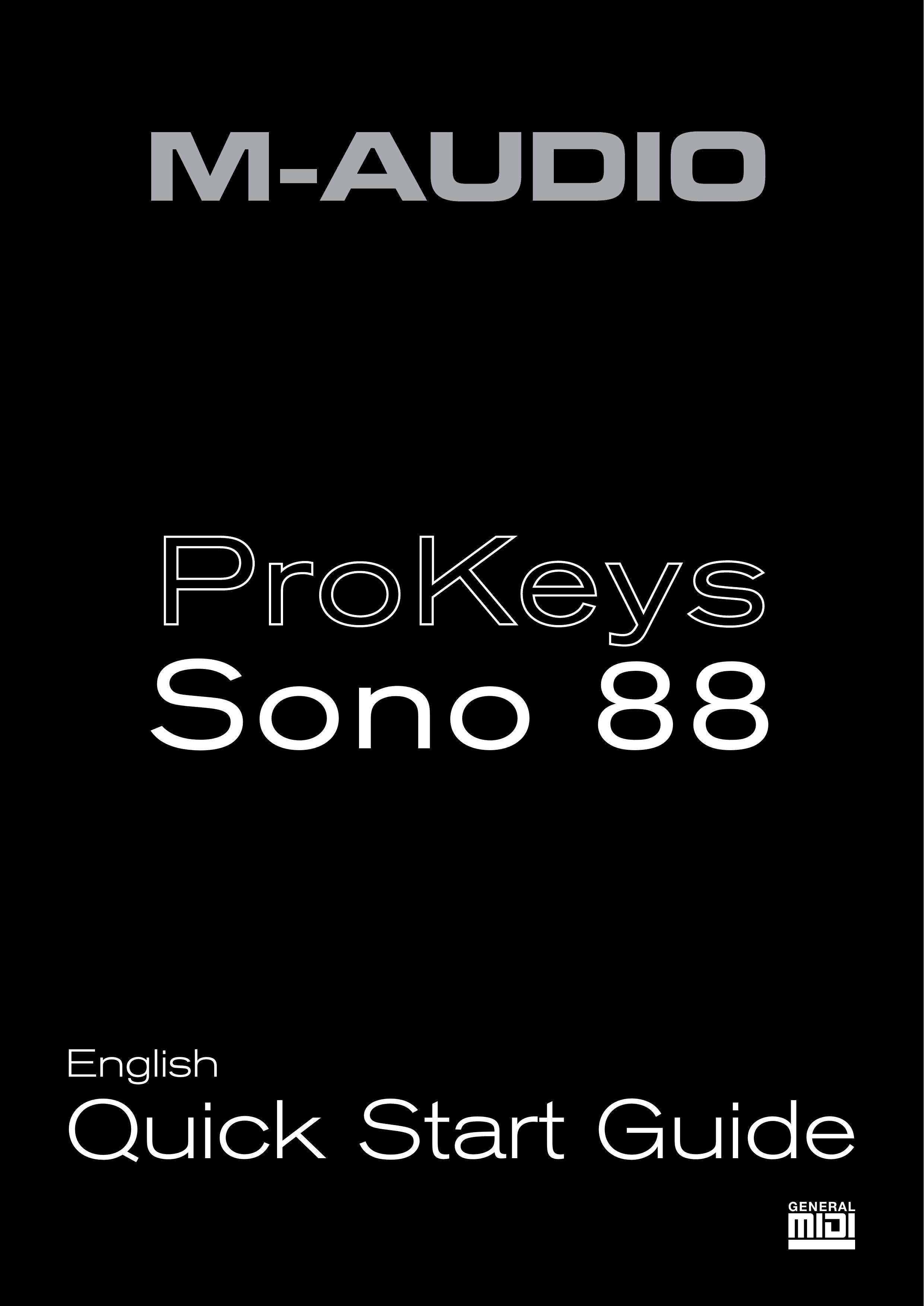 Audio Pro Sono 88 Electronic Keyboard User Manual