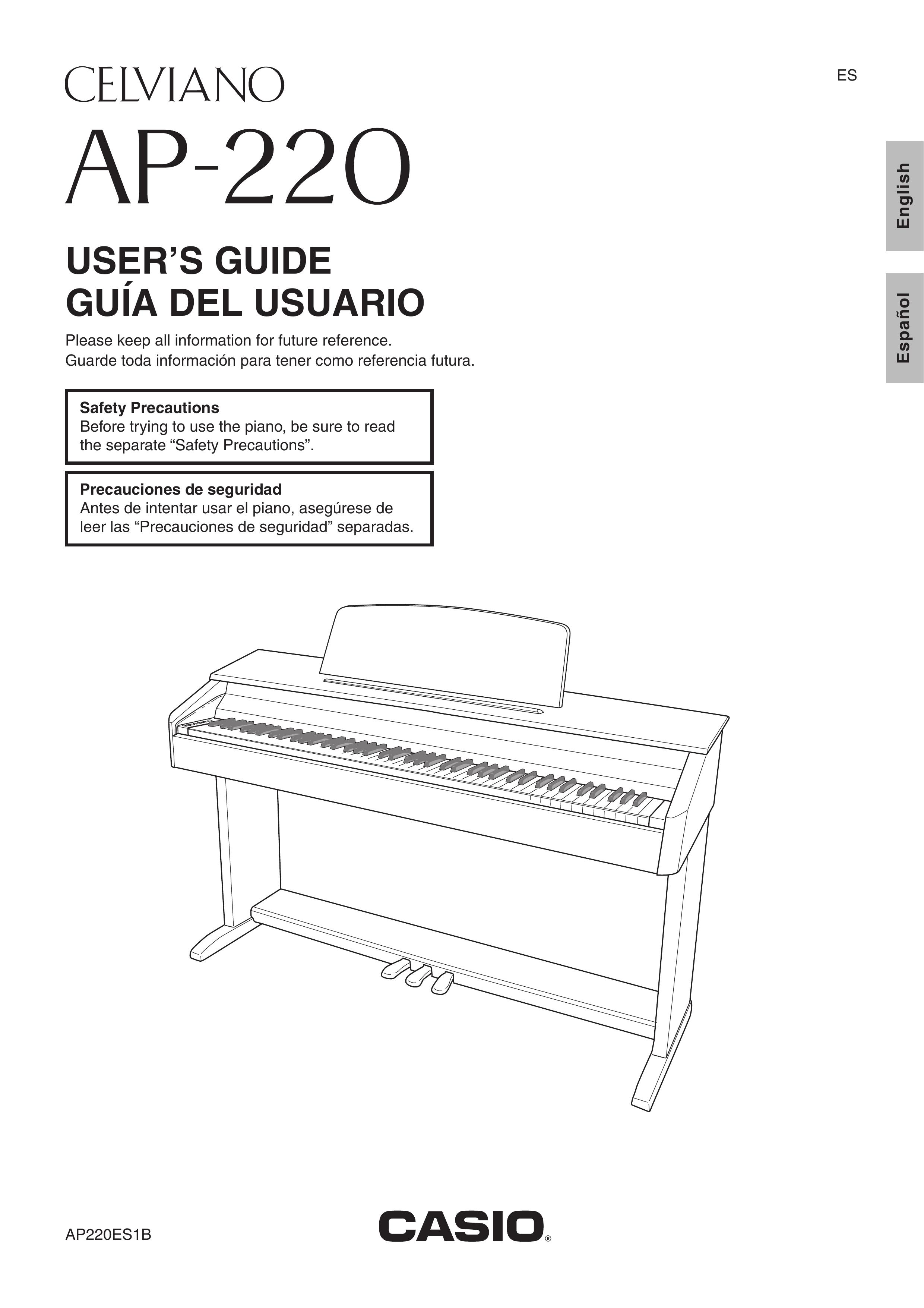 Casio AP-220 Electronic Keyboard User Manual