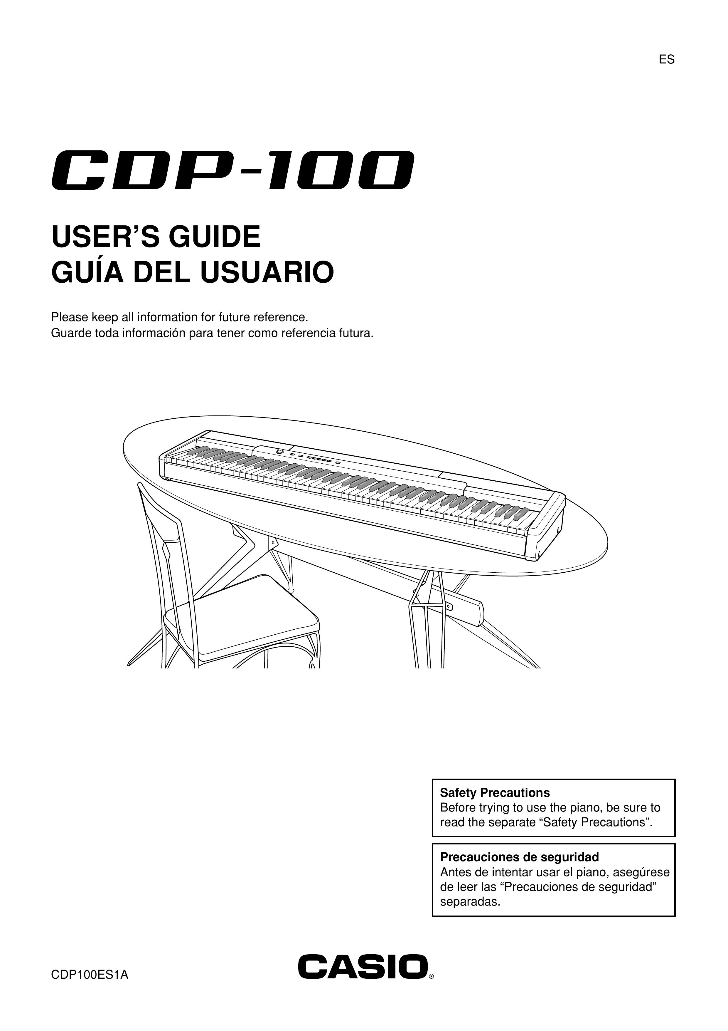 Casio CDP100ES1A Electronic Keyboard User Manual