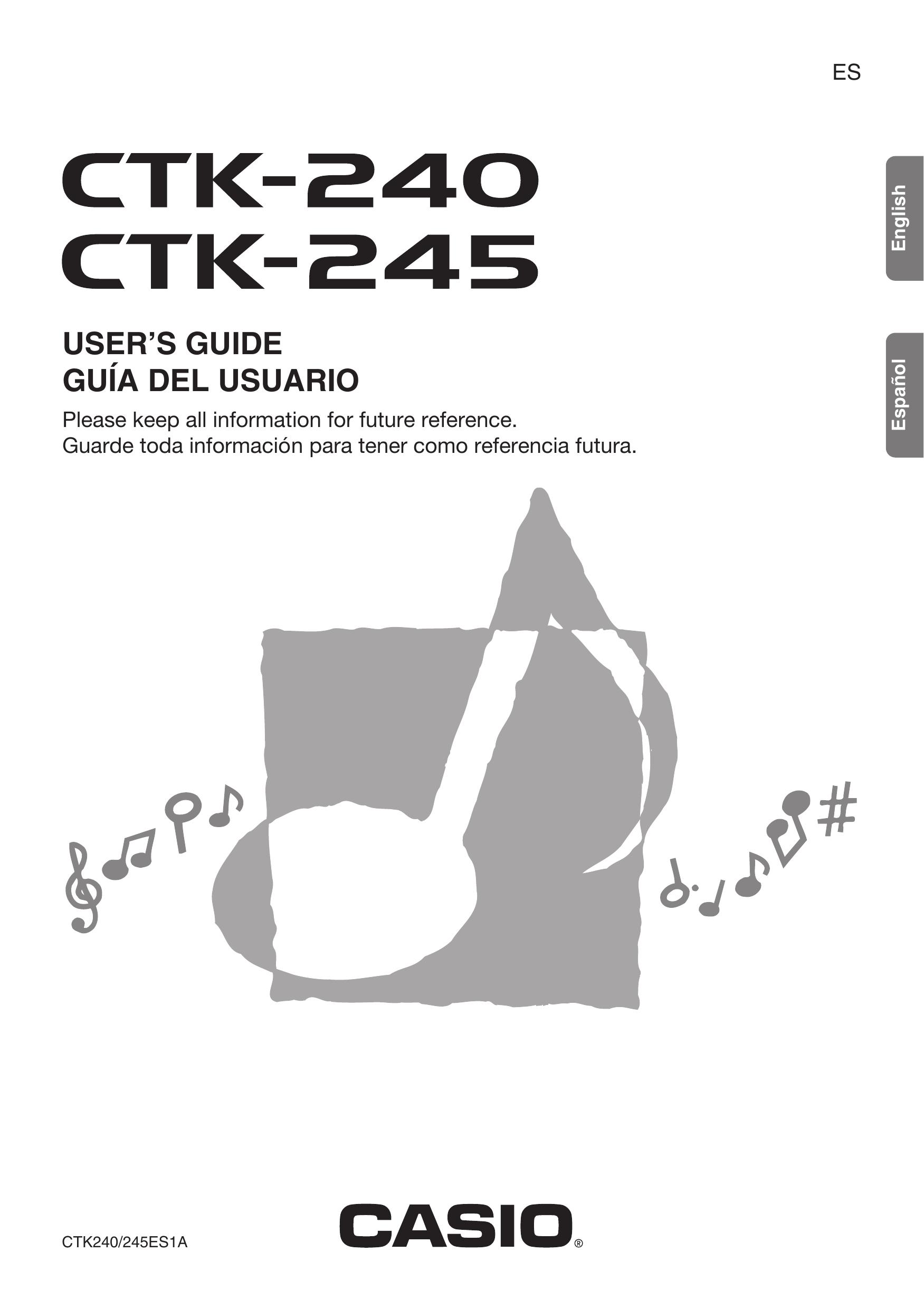 Casio CTK-245 Electronic Keyboard User Manual