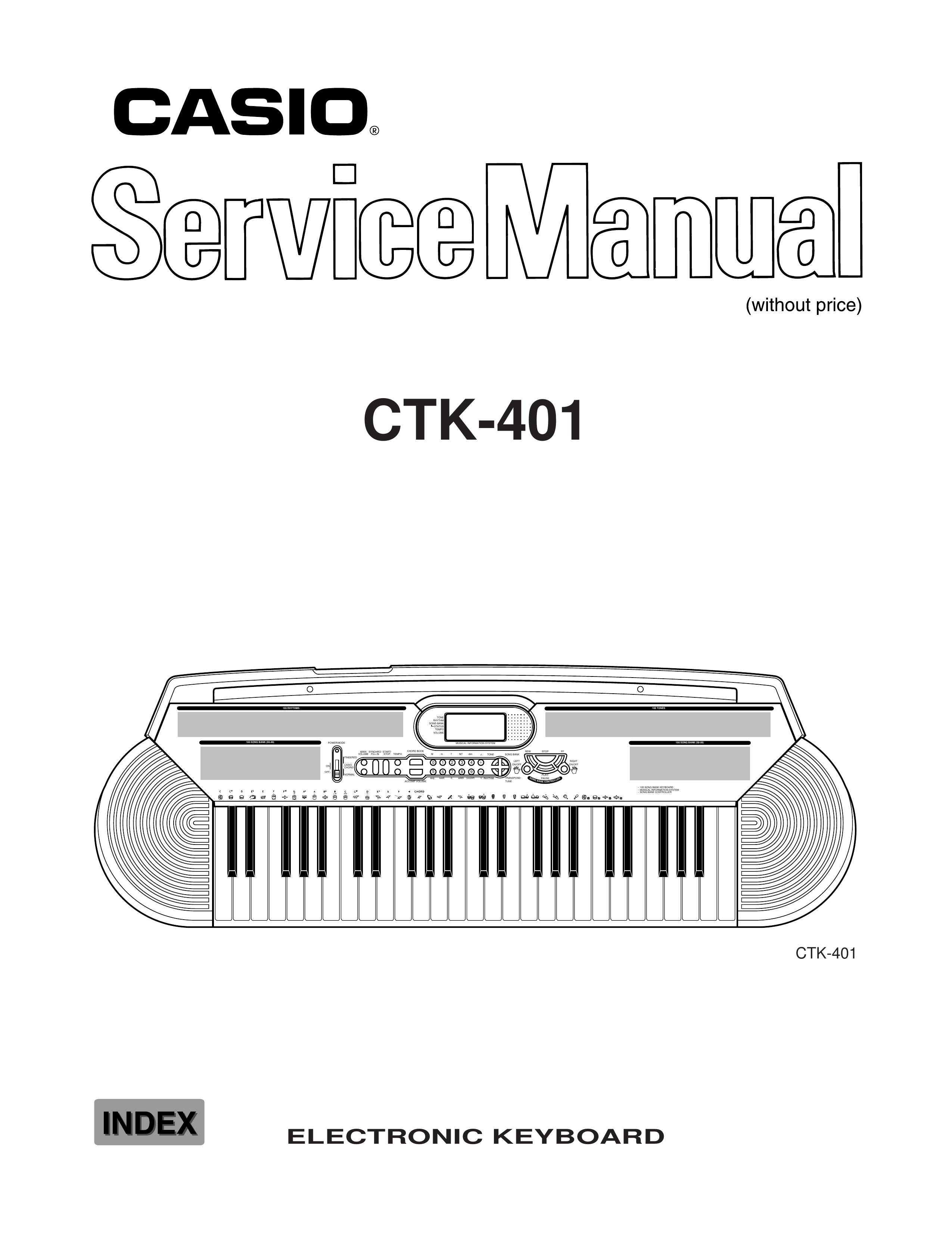 Casio CTK-401 Electronic Keyboard User Manual