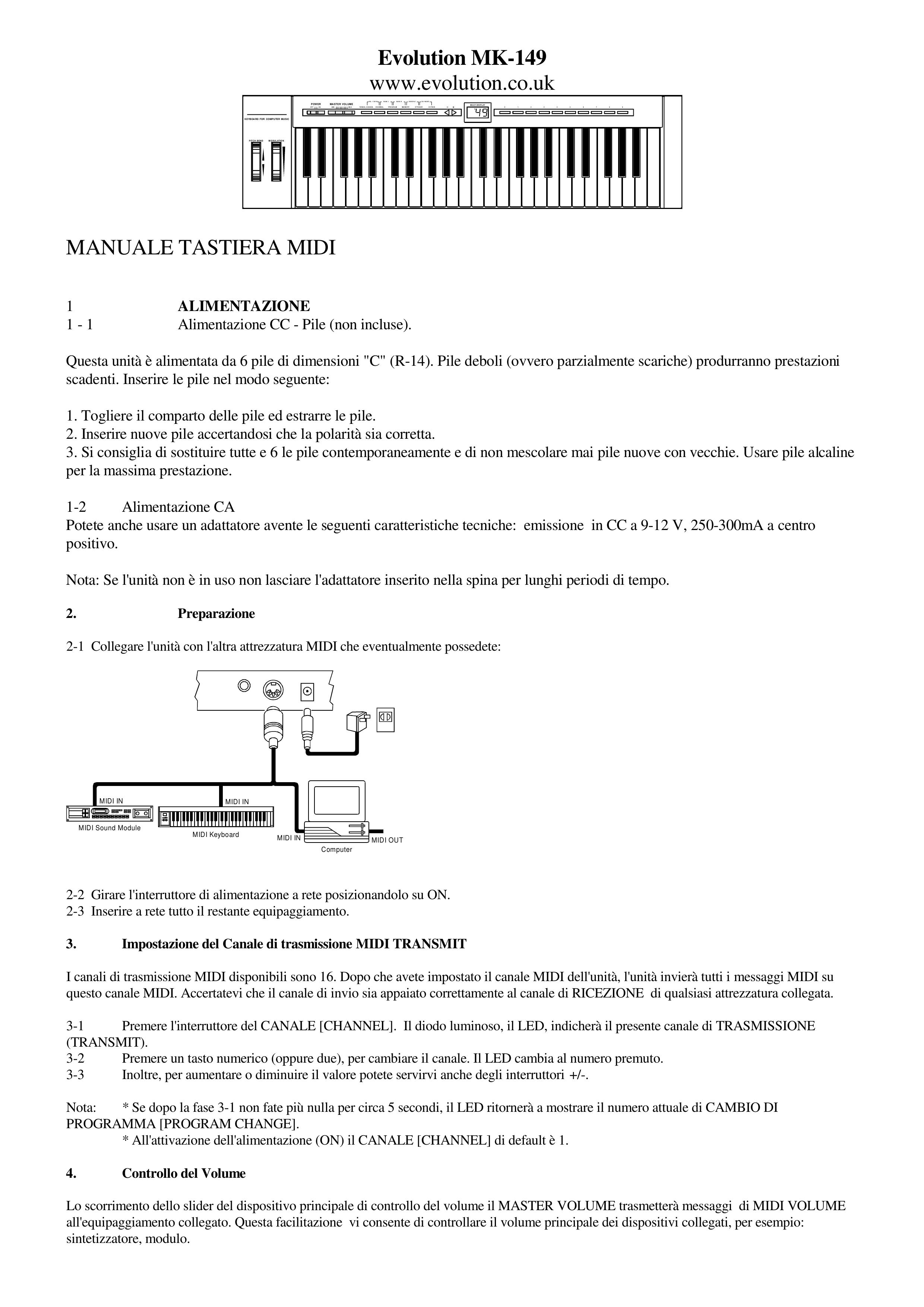 Evolution Technologies MK-149 Electronic Keyboard User Manual