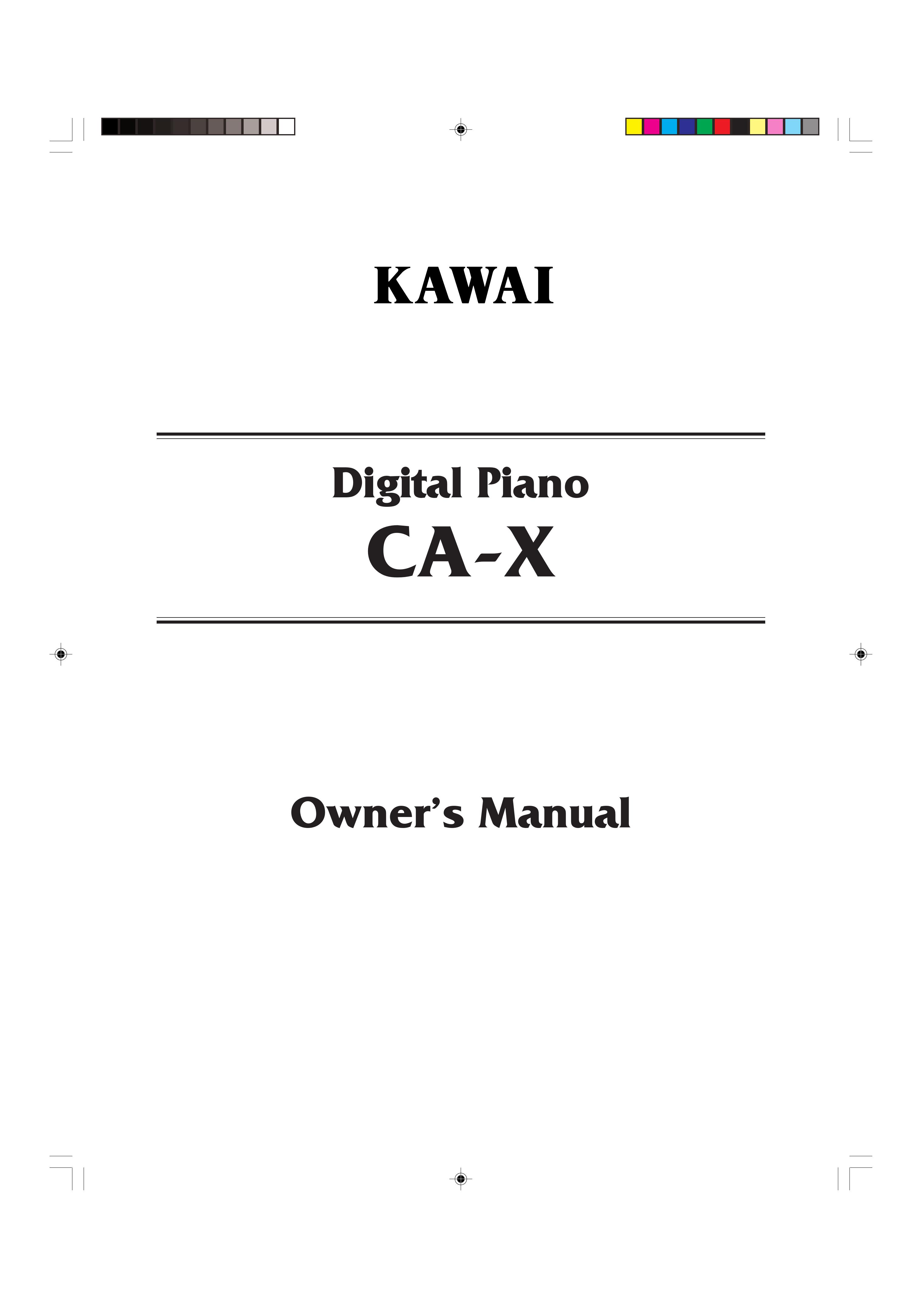 Kawai CA-X Electronic Keyboard User Manual