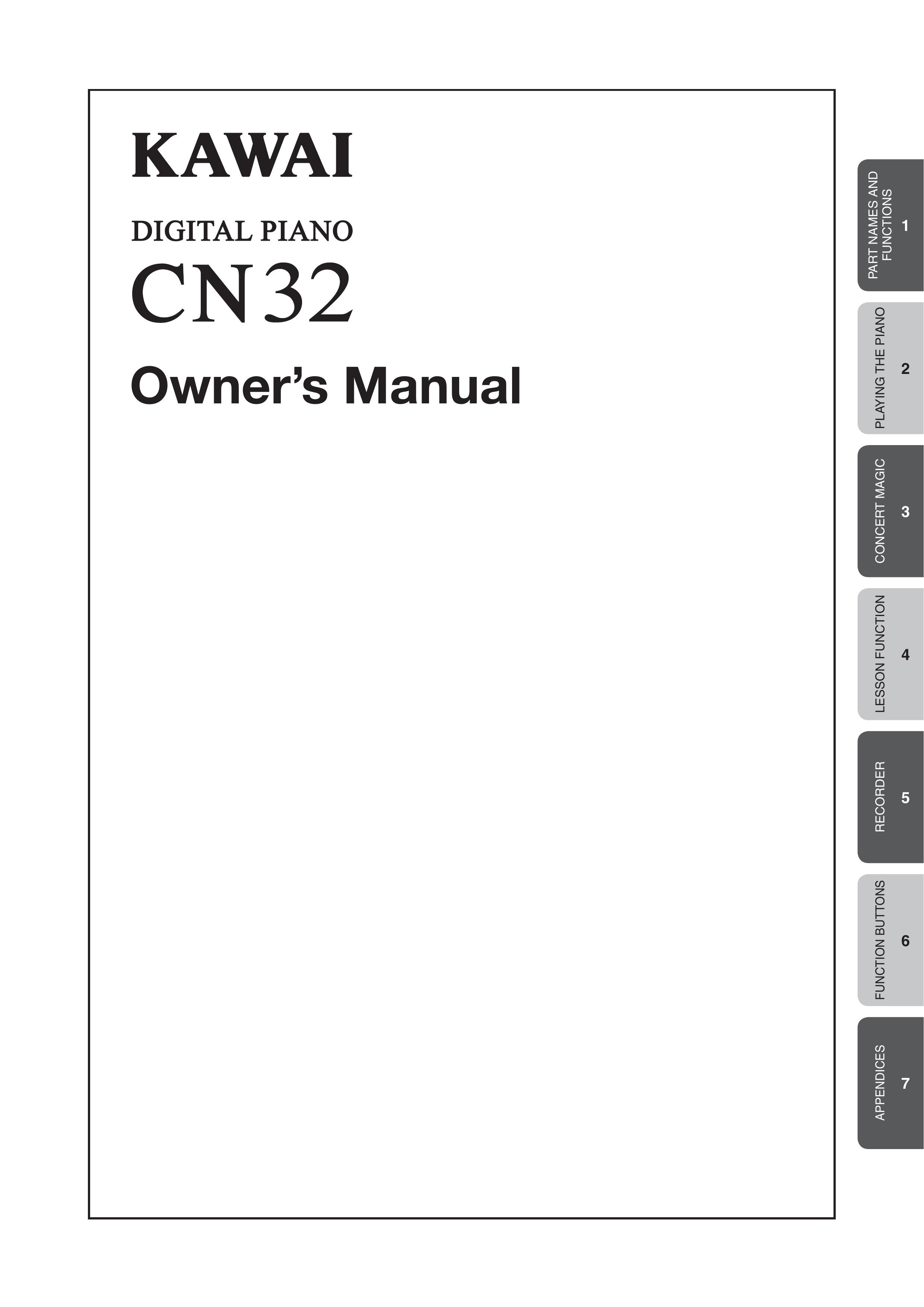 Kawai CN32 Electronic Keyboard User Manual