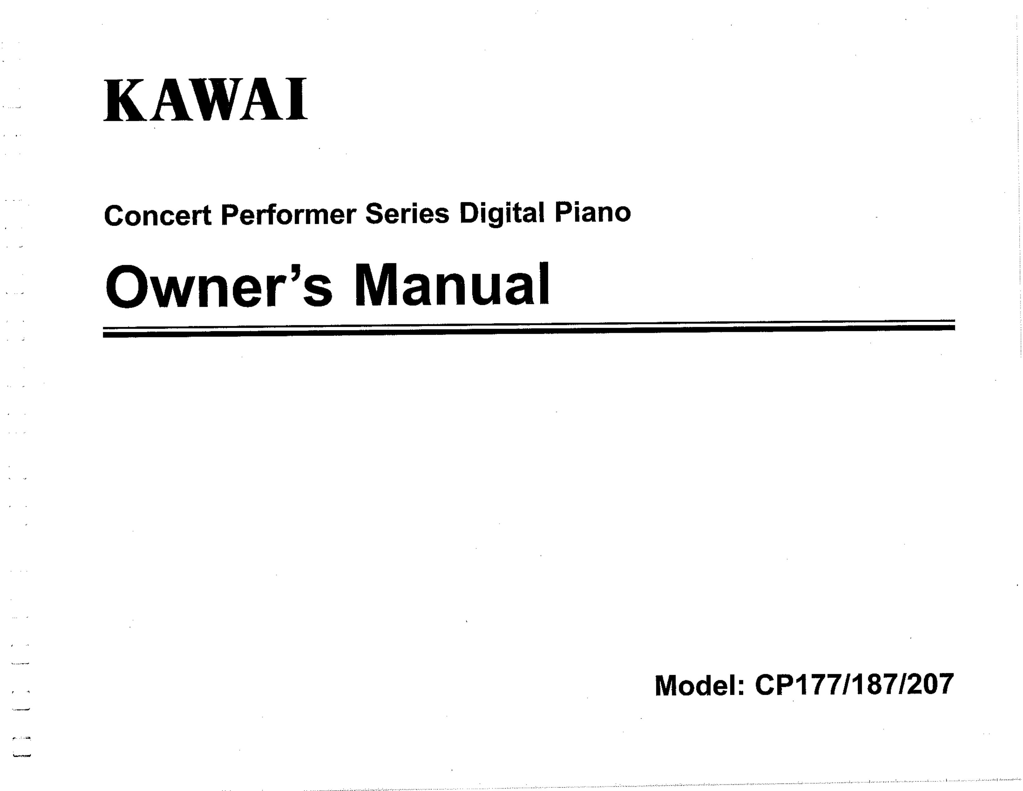 Kawai CP187 Electronic Keyboard User Manual