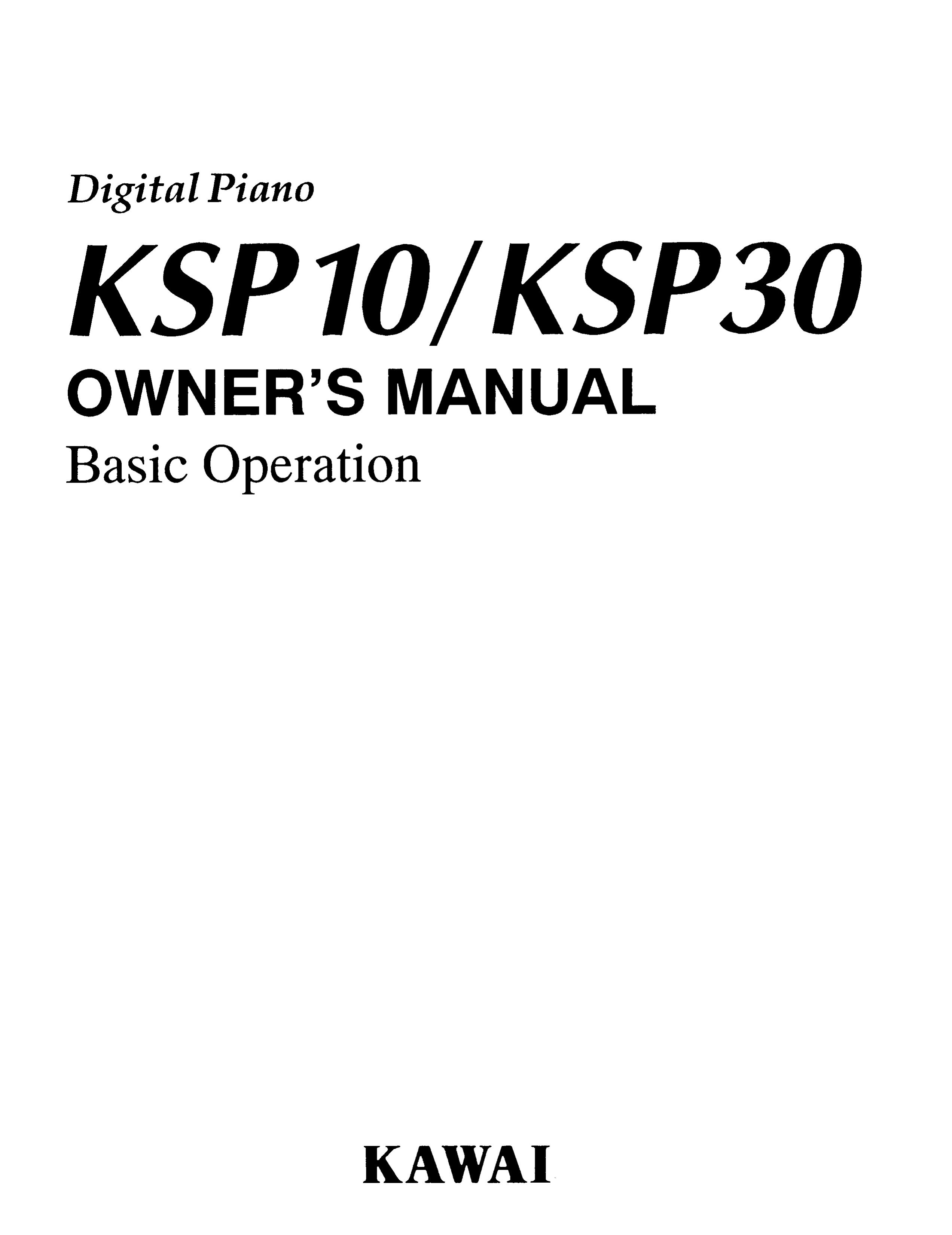 Kawai KSP10 Electronic Keyboard User Manual