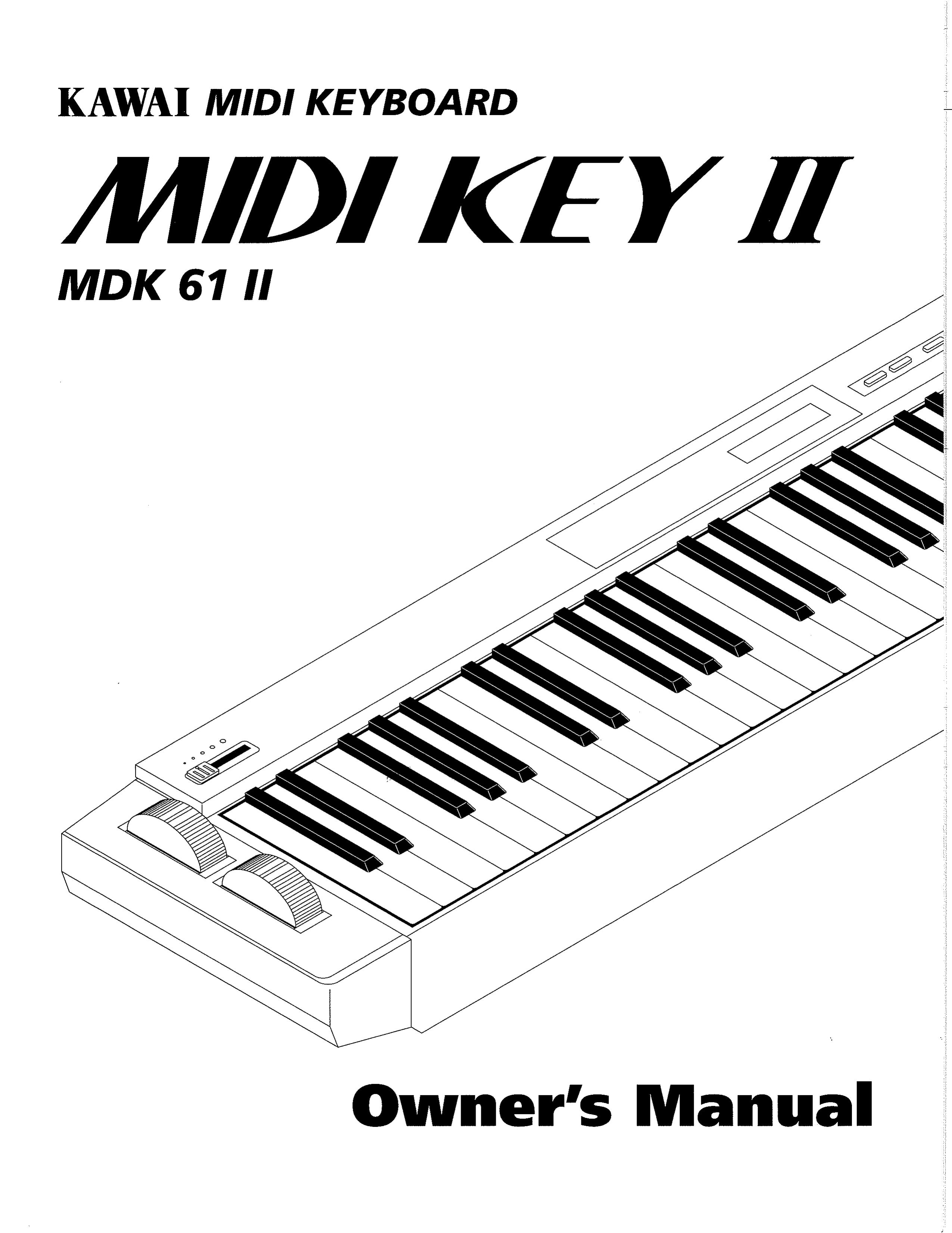 Kawai MDK 61 II Electronic Keyboard User Manual