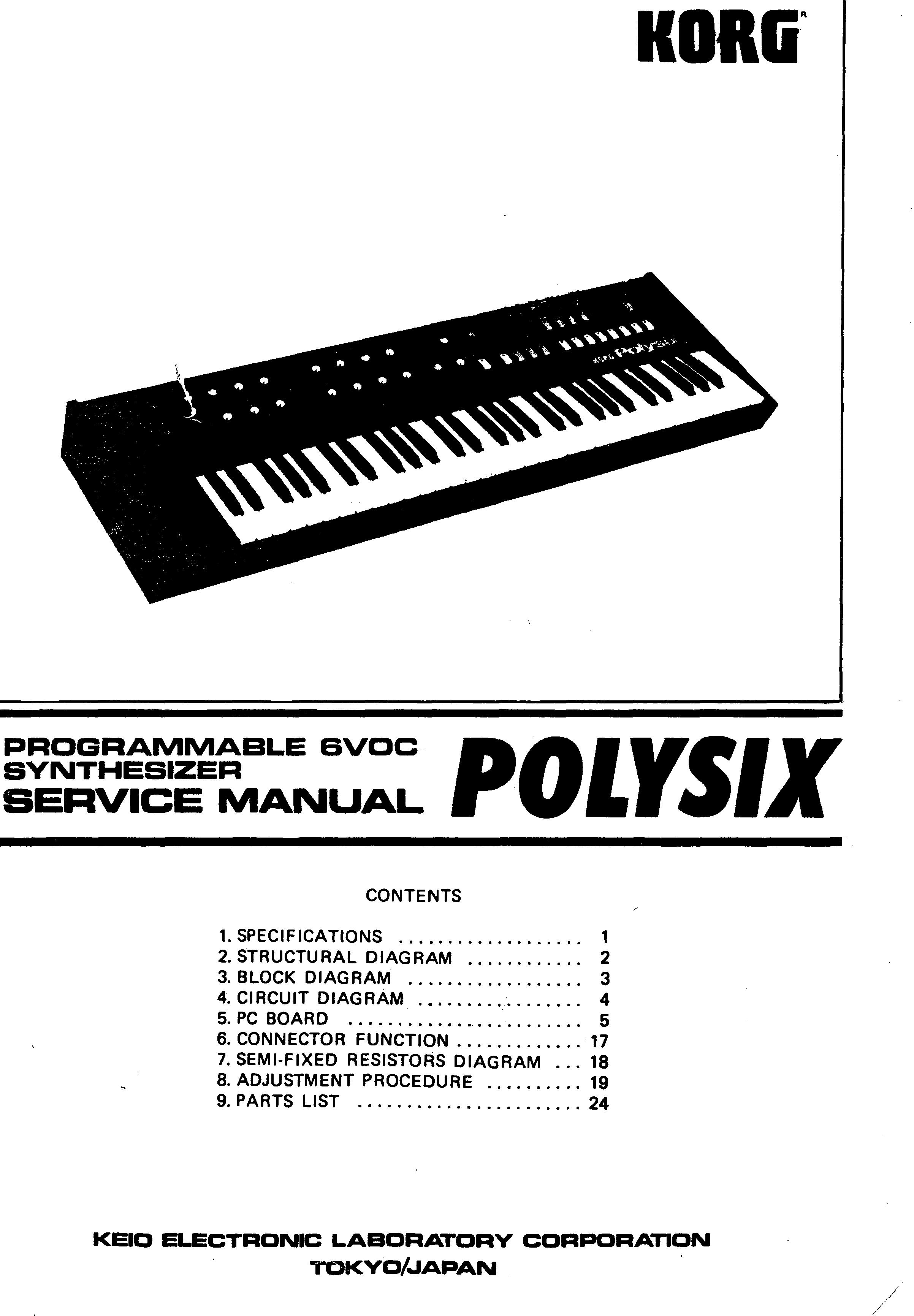 Korg 6voc Electronic Keyboard User Manual