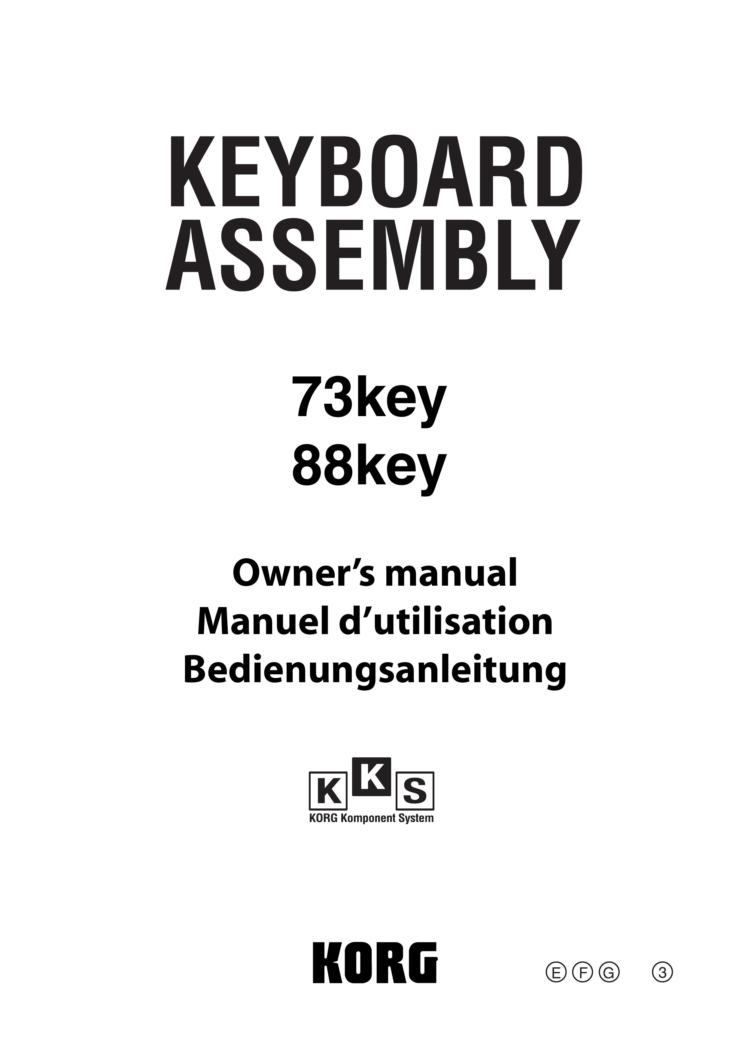 Korg 73 key Electronic Keyboard User Manual