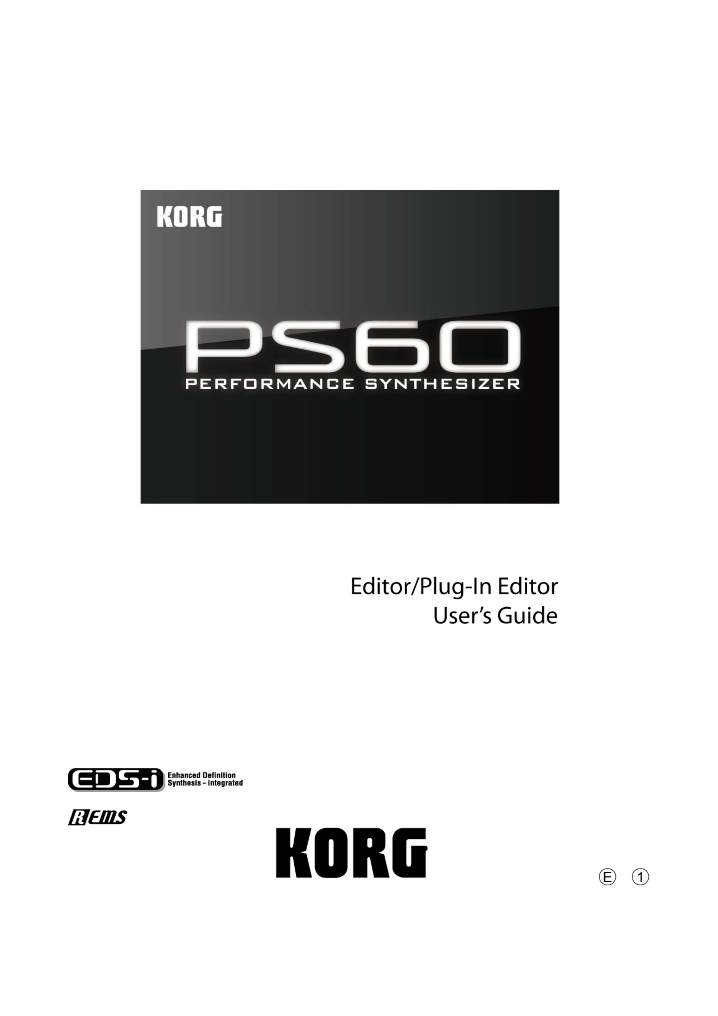 Korg PS60 Electronic Keyboard User Manual