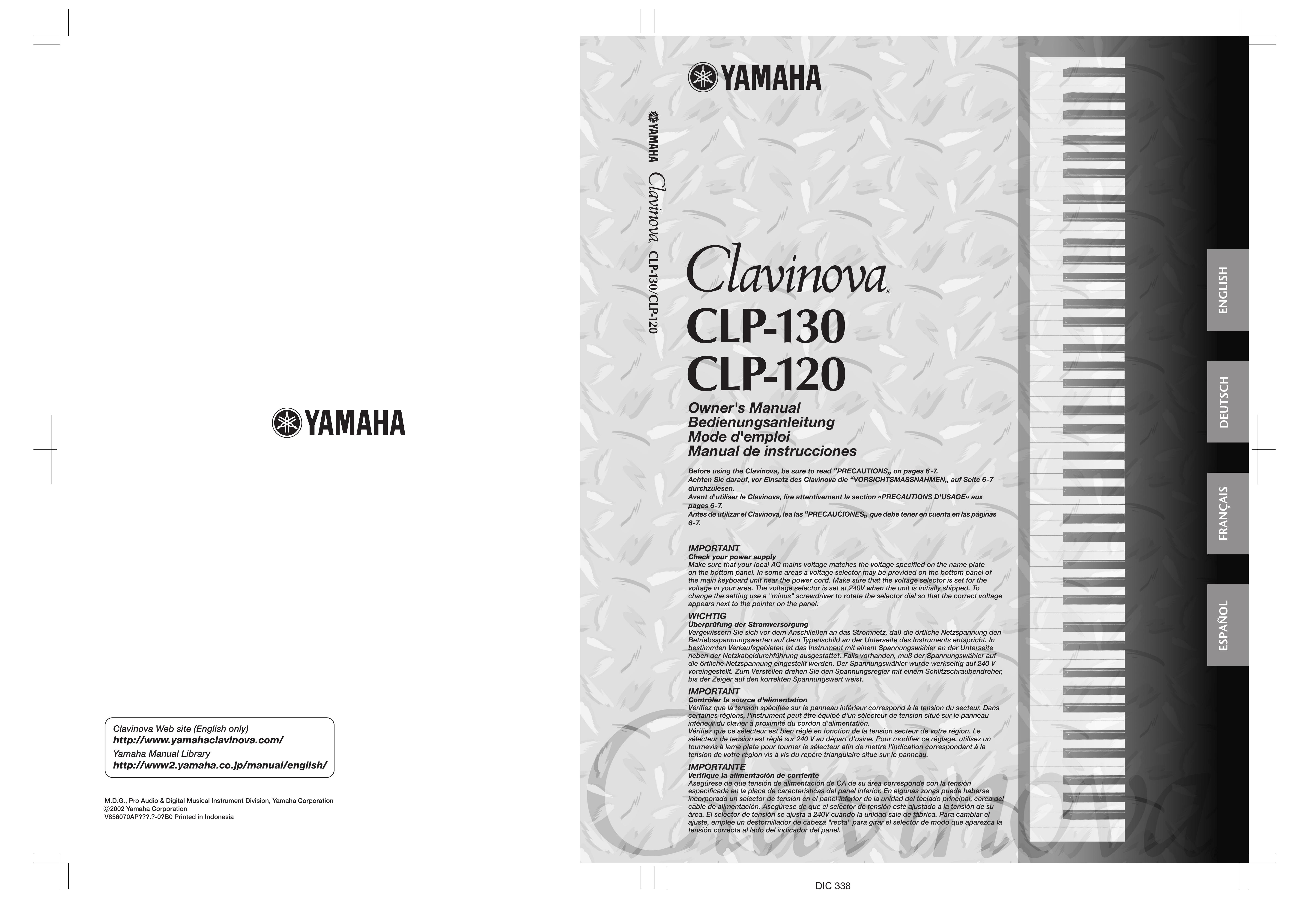 Navman CLP-120 Electronic Keyboard User Manual