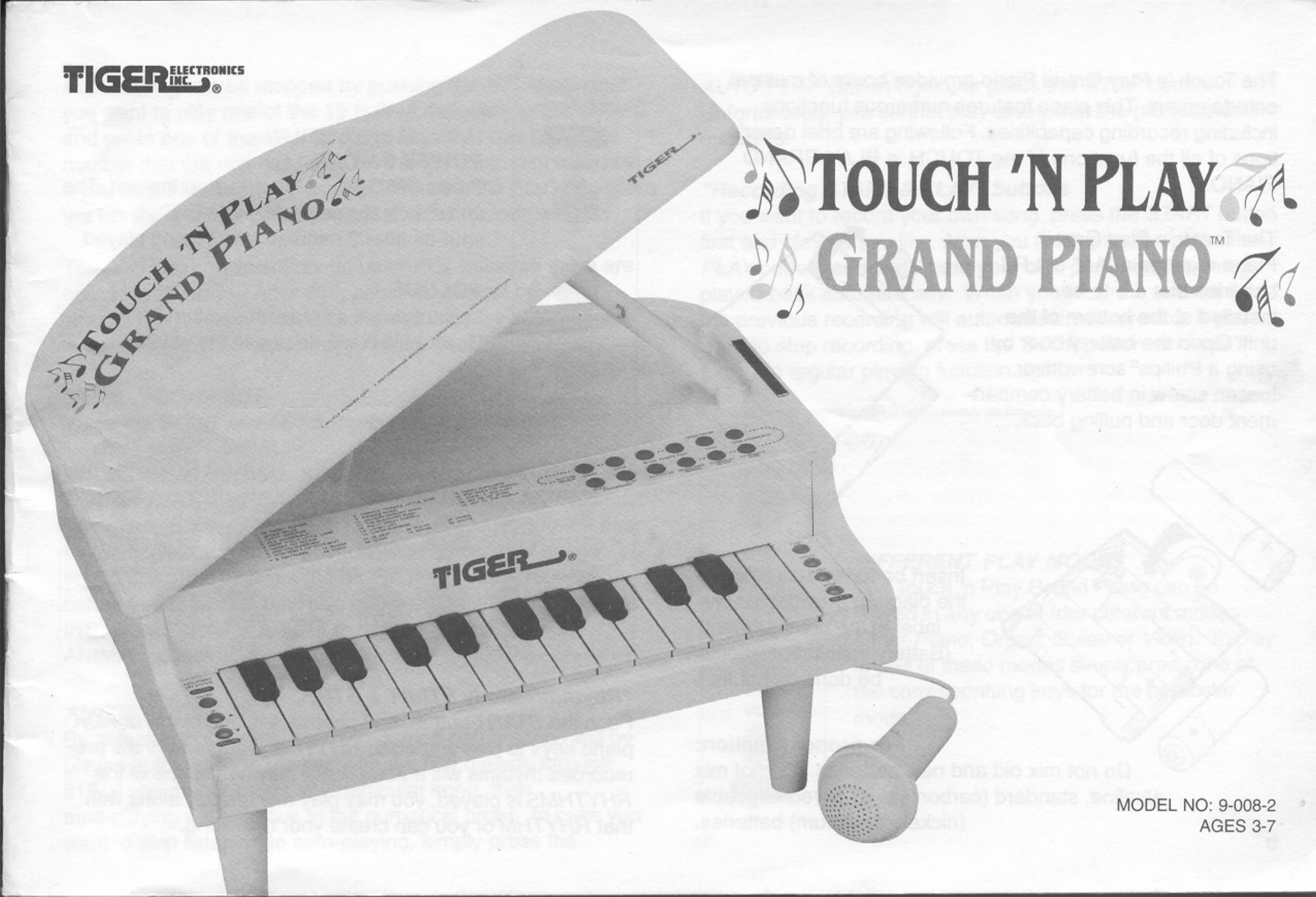 Tiger 9-008-2 Electronic Keyboard User Manual