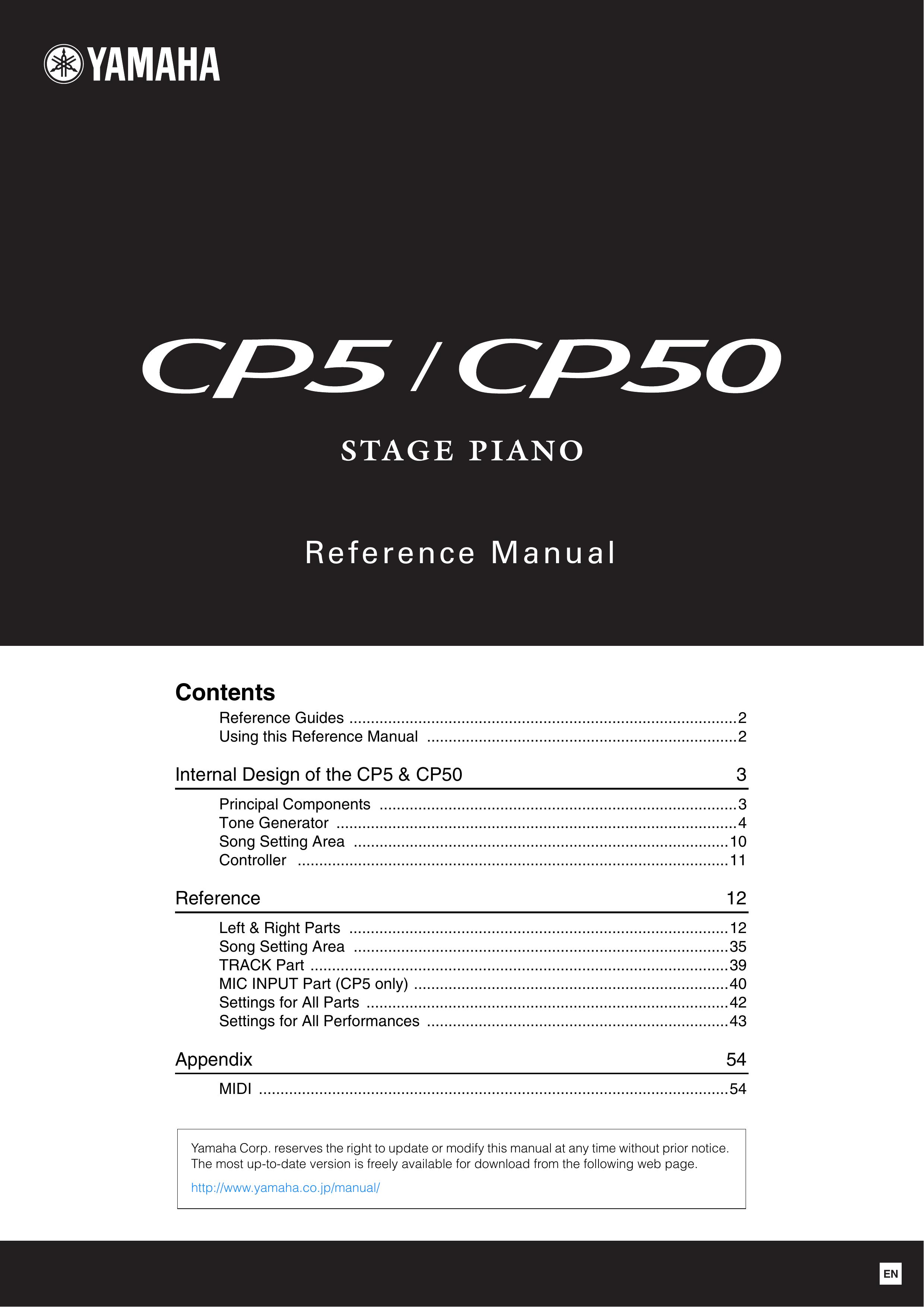 Yamaha CP5 Electronic Keyboard User Manual