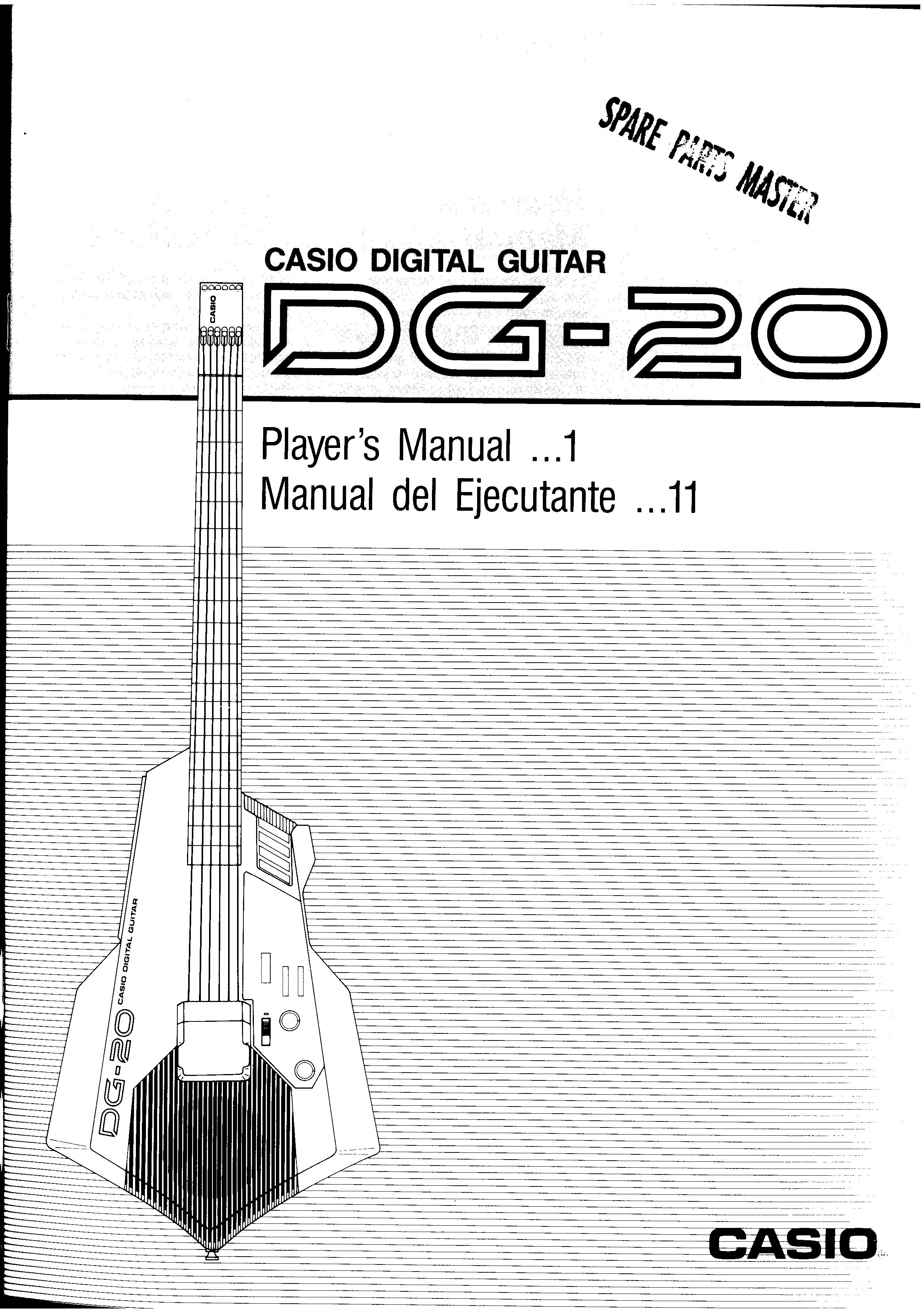 Casio DG-20 Guitar User Manual