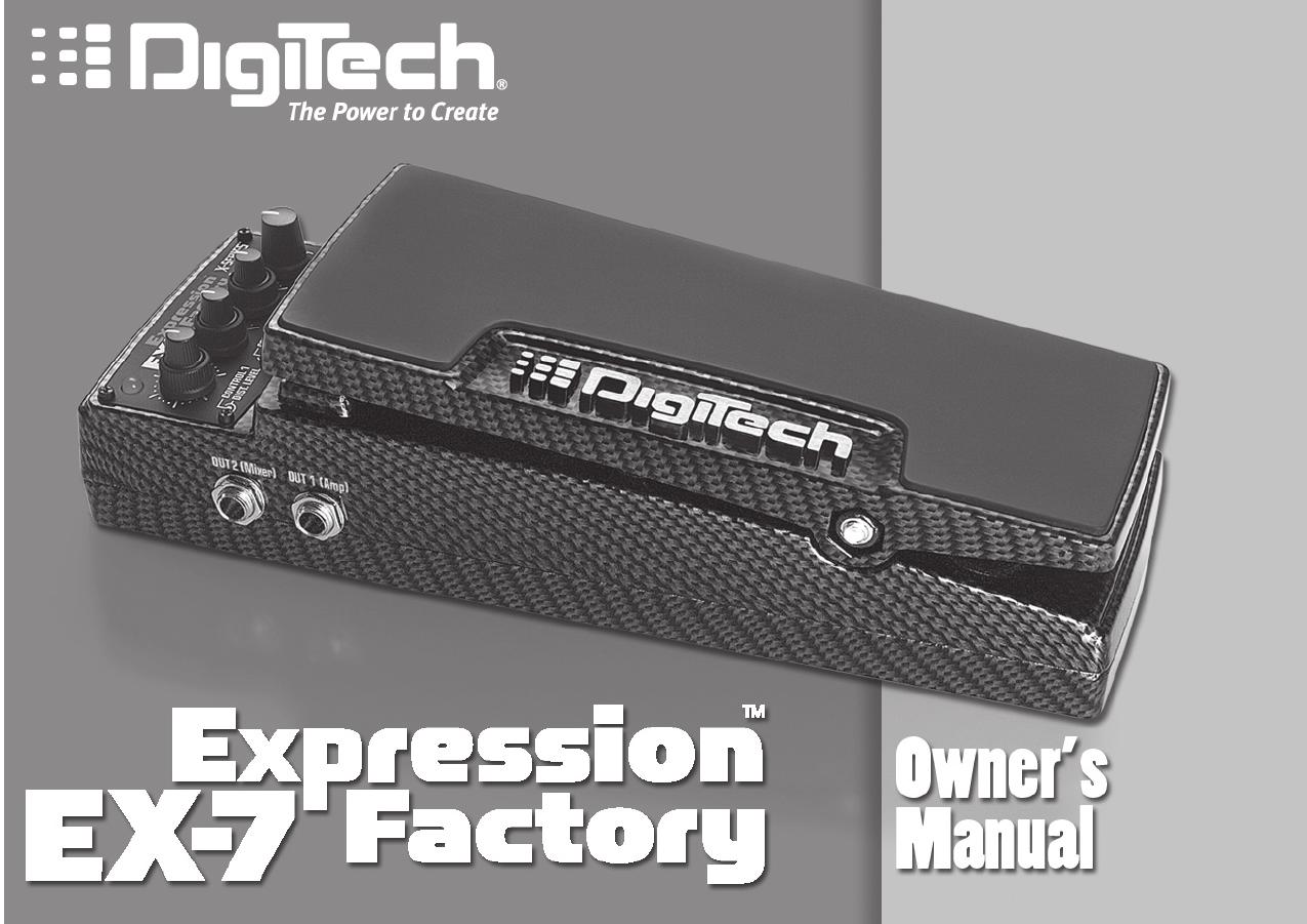 DigiTech EX-7 Guitar User Manual