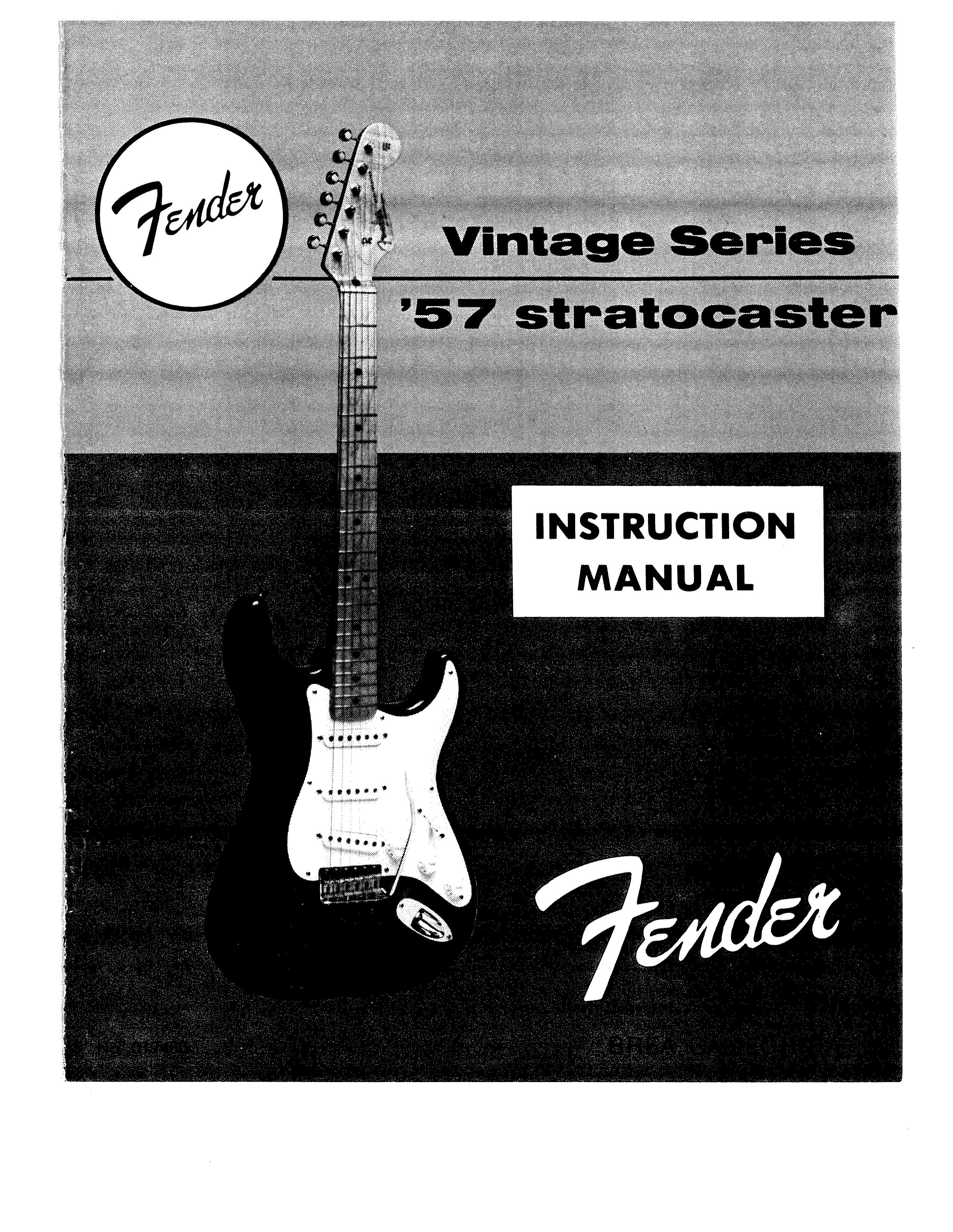 Fender '57 Guitar User Manual