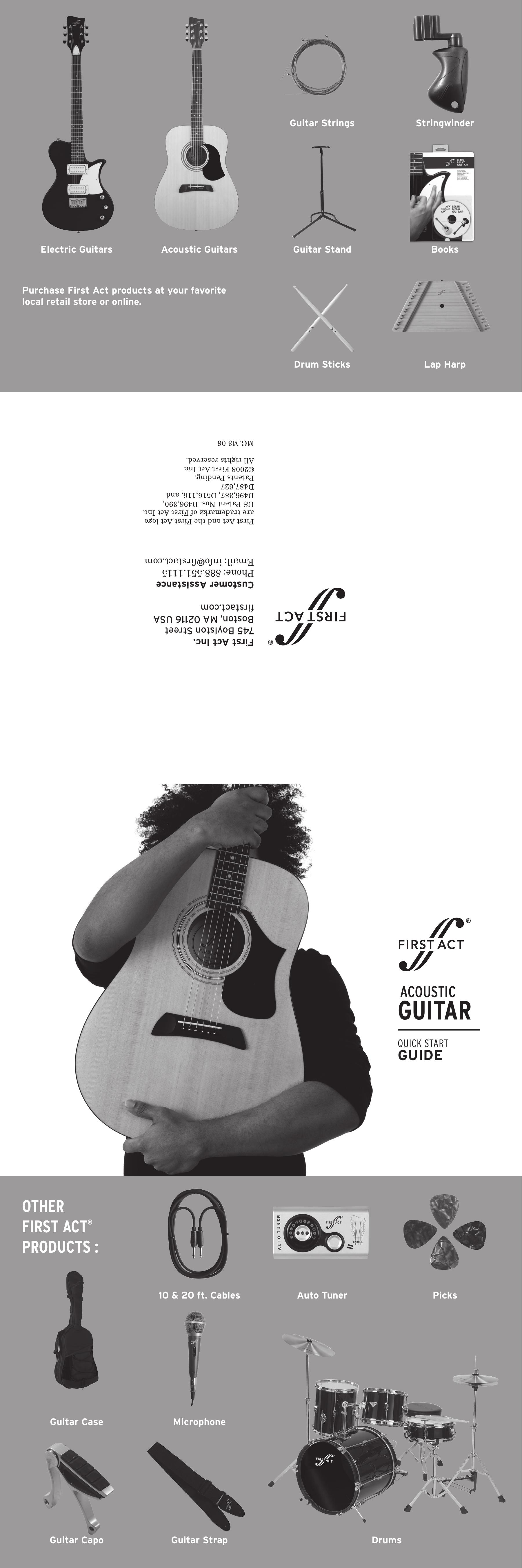 First Act Acoustic Guitar Guitar User Manual