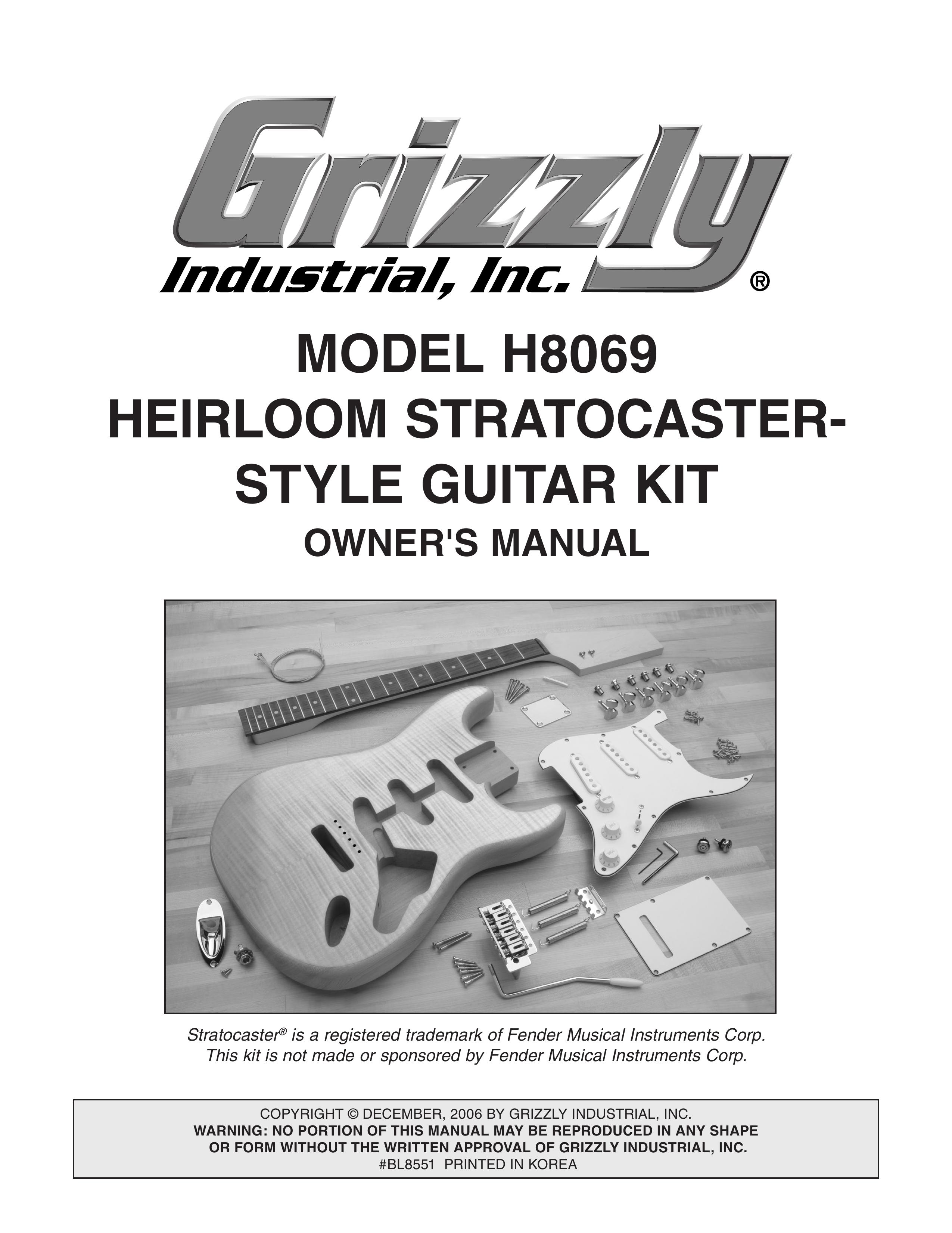 Grizzly BL8551 Guitar User Manual