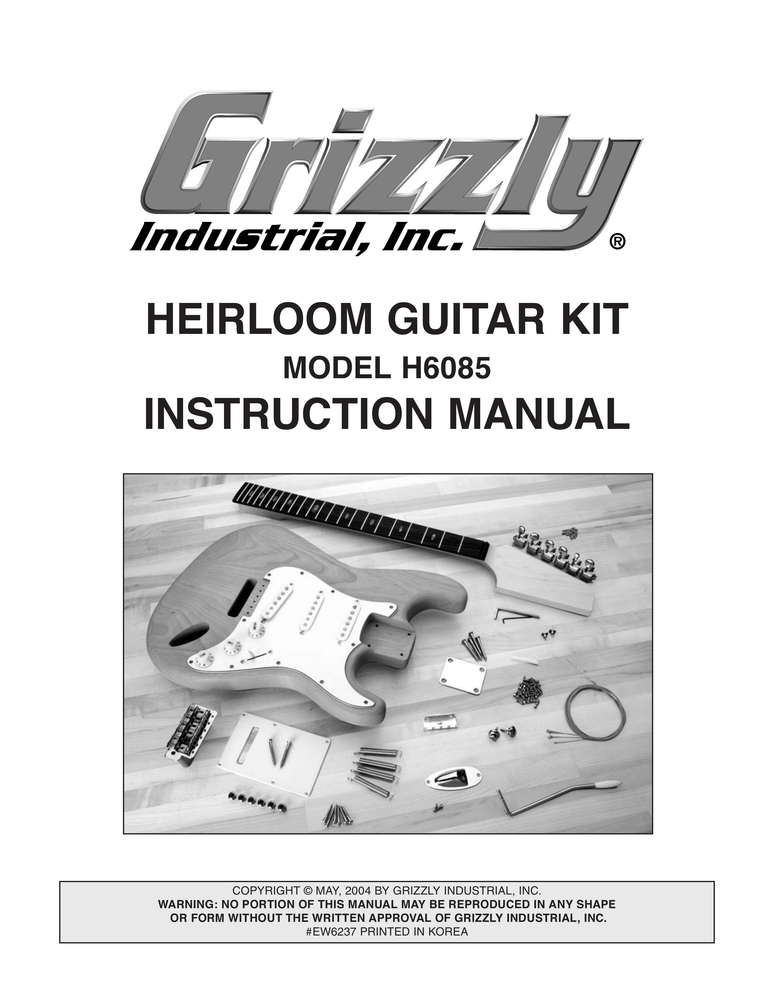 Grizzly H6085 Guitar User Manual